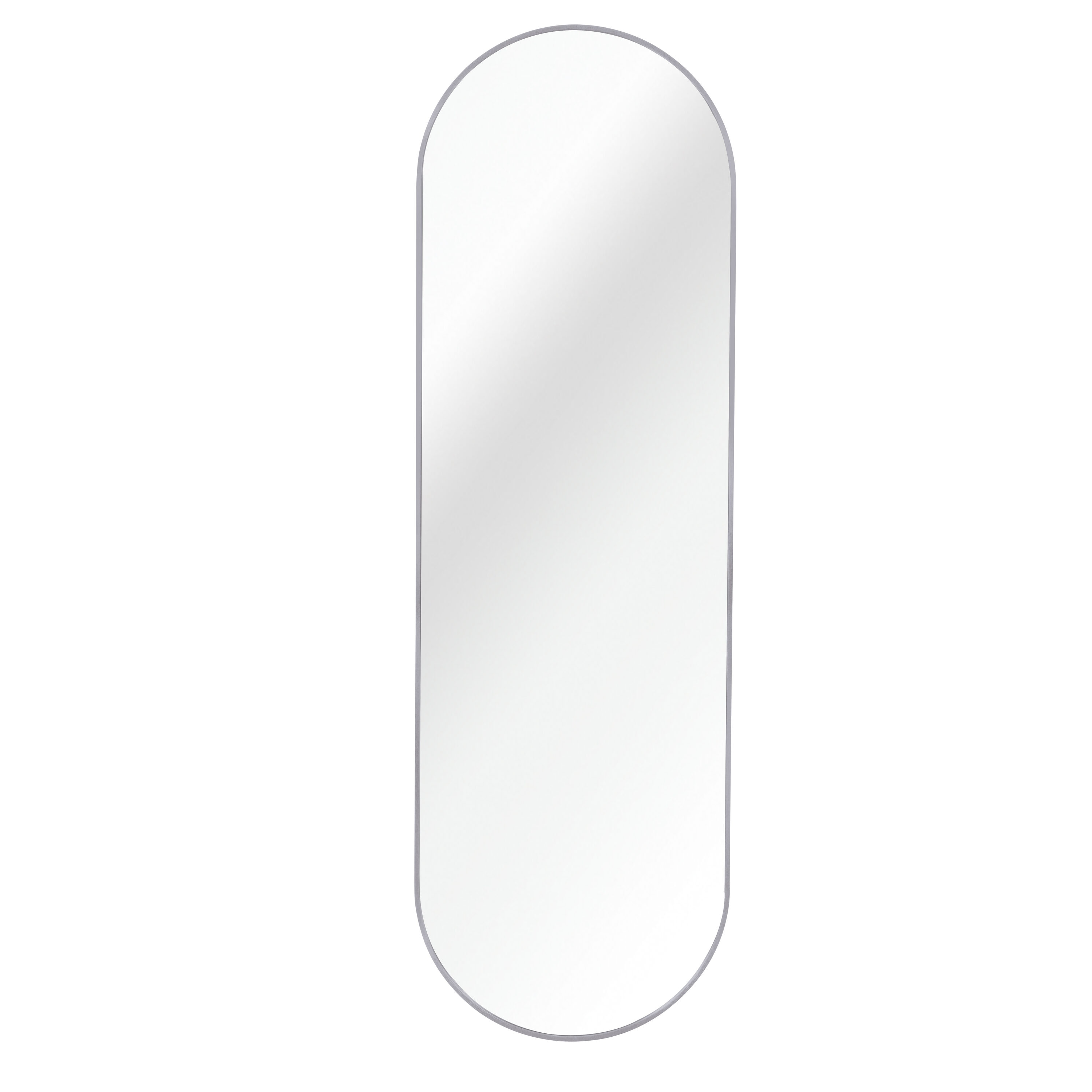 JUSHUA - Silver 63 x 20IN Pill Shaped Full Lenghth Mirror or Bathroom mirror