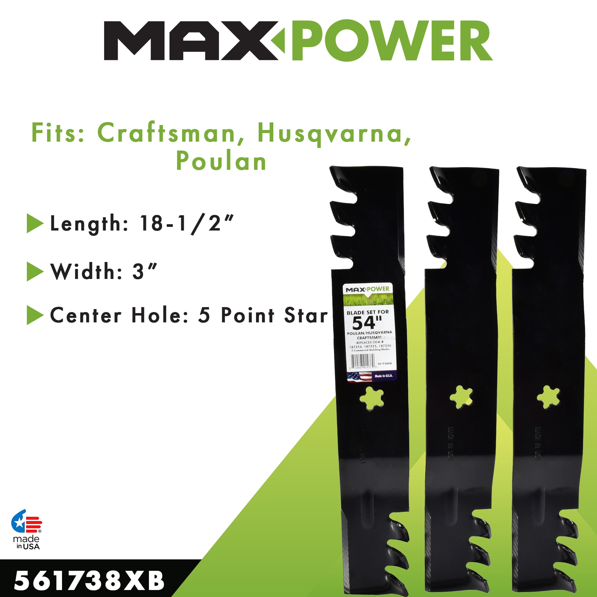 MaxPower 561738XB Ope-Mower-Blades - View #5