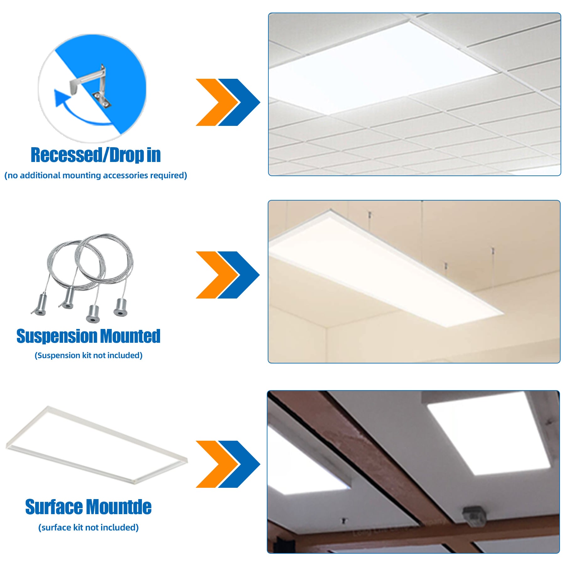 Bieuoram 2X4-2PACK-B Led-Panel-Lights - View #7