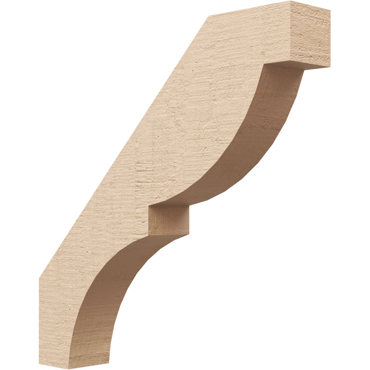 Ekena Millwork BRCUR03X18X18VALRCPR 3-in x 18-in x 18-in Primed Urethane Westlake Woodgrain TimberThane Knee Brace