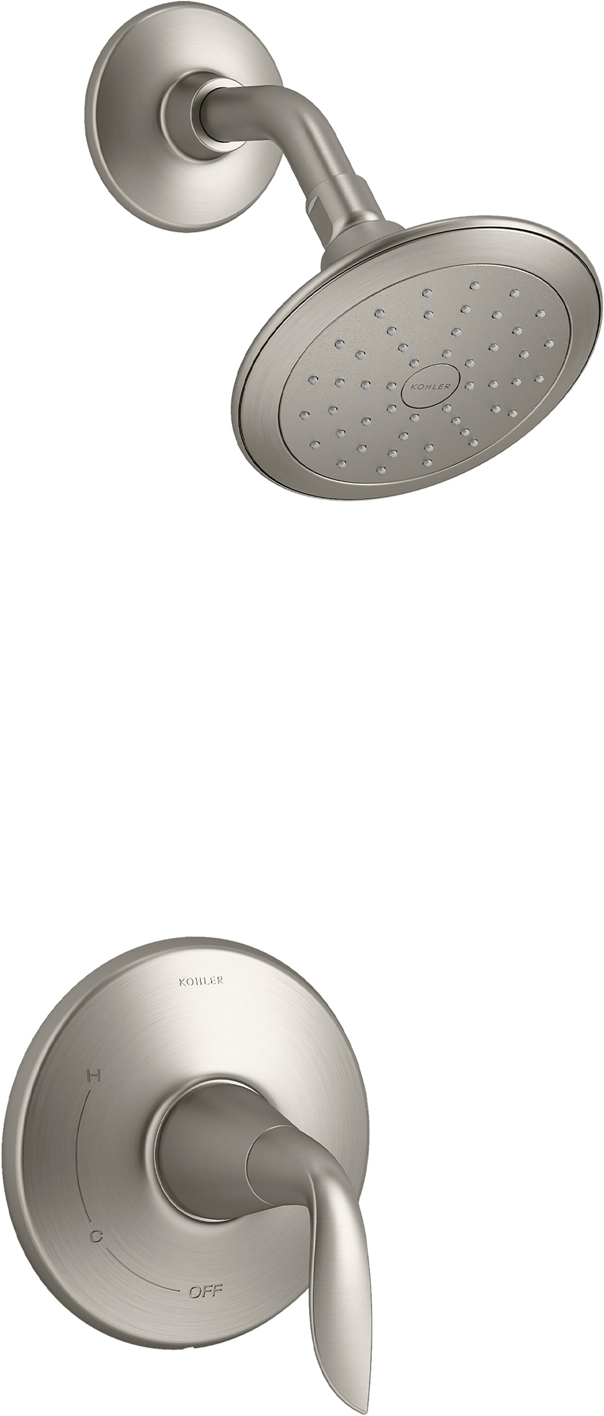 Kohler Refinia Vibrant Brushed Nickel 1 Handle Shower Faucet At 3603