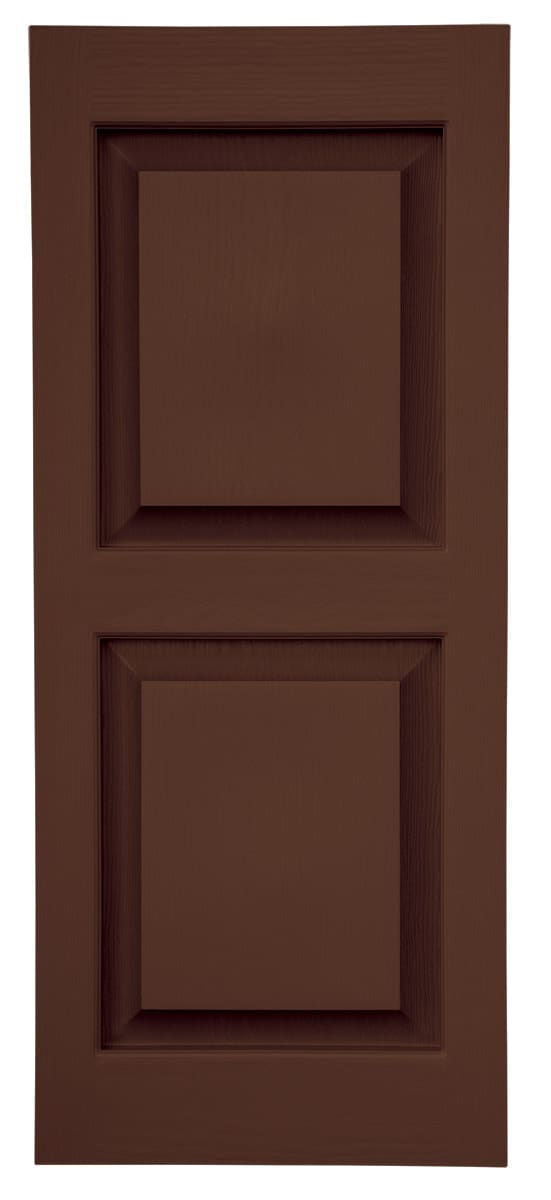 Severe Weather LR39BR 14.5-in W x 38.5-in H Brown Raised panel Exterior Shutters ( 2 -Pack )