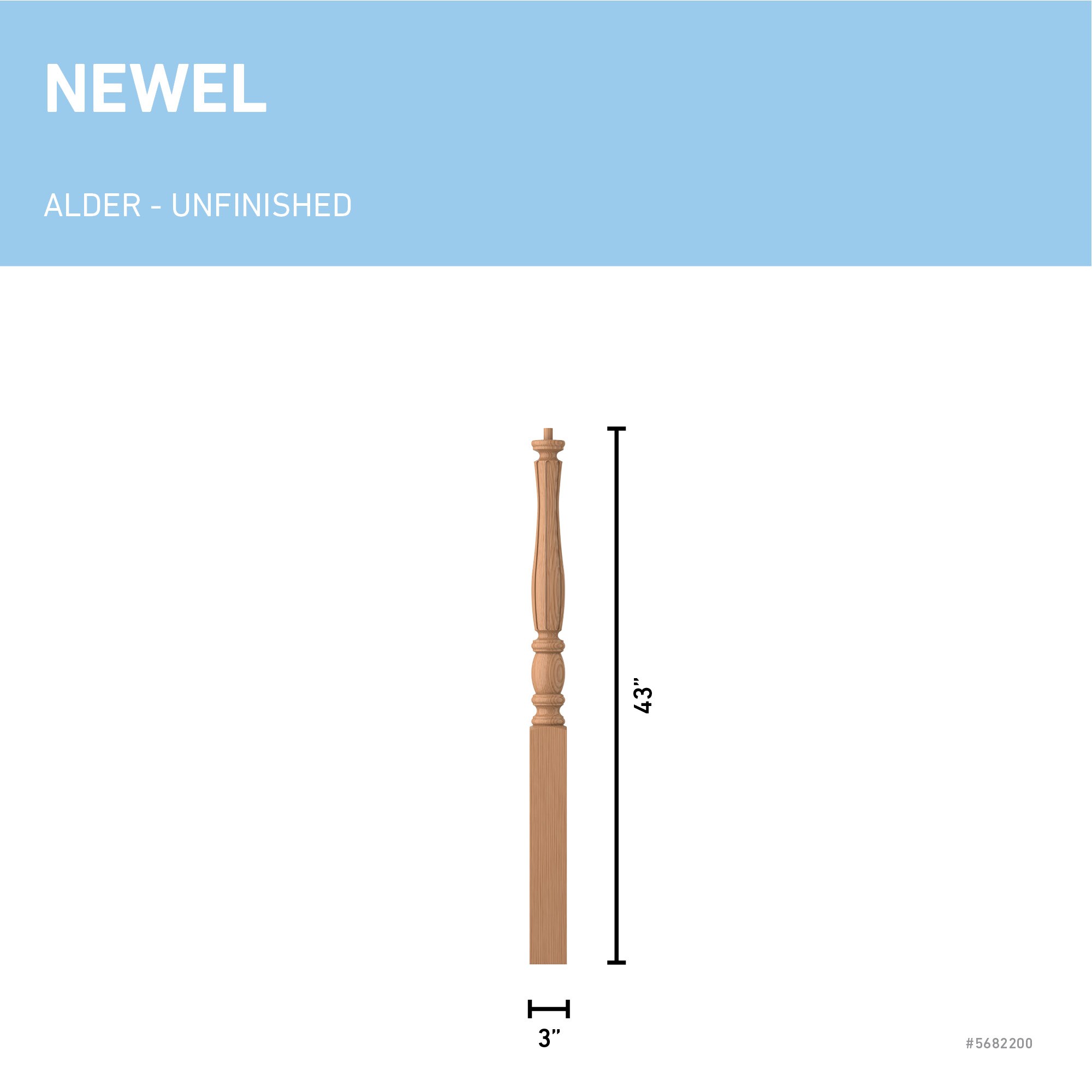 L.J. Smith Stair Systems LJF-3210-AL Interior-Stairpart-Newel-Posts - View #3