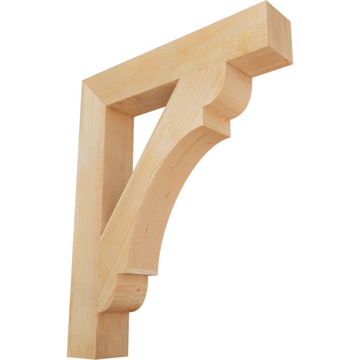 Ekena Millwork BKT06X34X42OLY05RDF Olympic block rough sawn 6-in x 34-in x 42-in Douglas fir Brown Wood Standard bracket