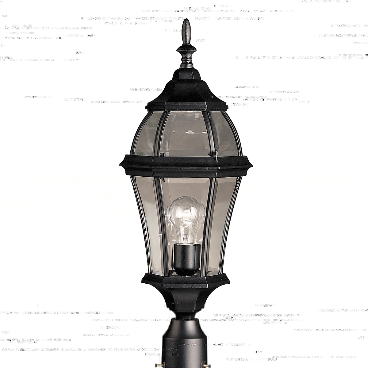Kichler Townhouse Black Traditional Clear Glass Lantern Pendant Light