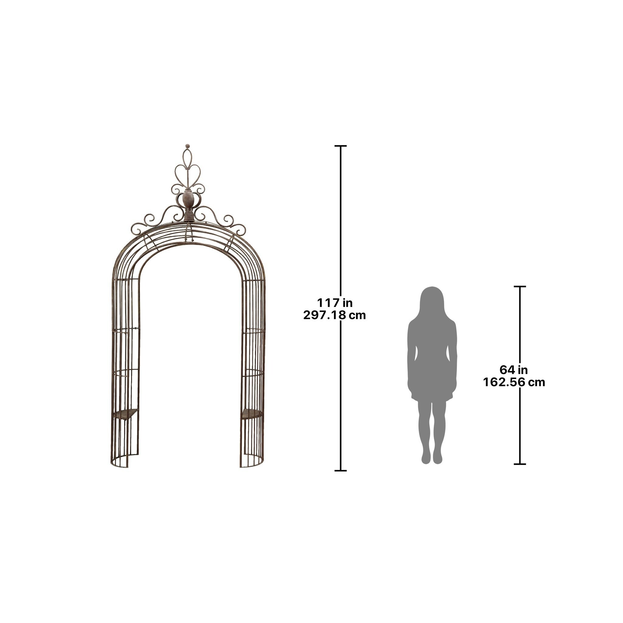 Design Toscano 56-ft W x 117-ft H Gray Garden Arbor in the Garden ...