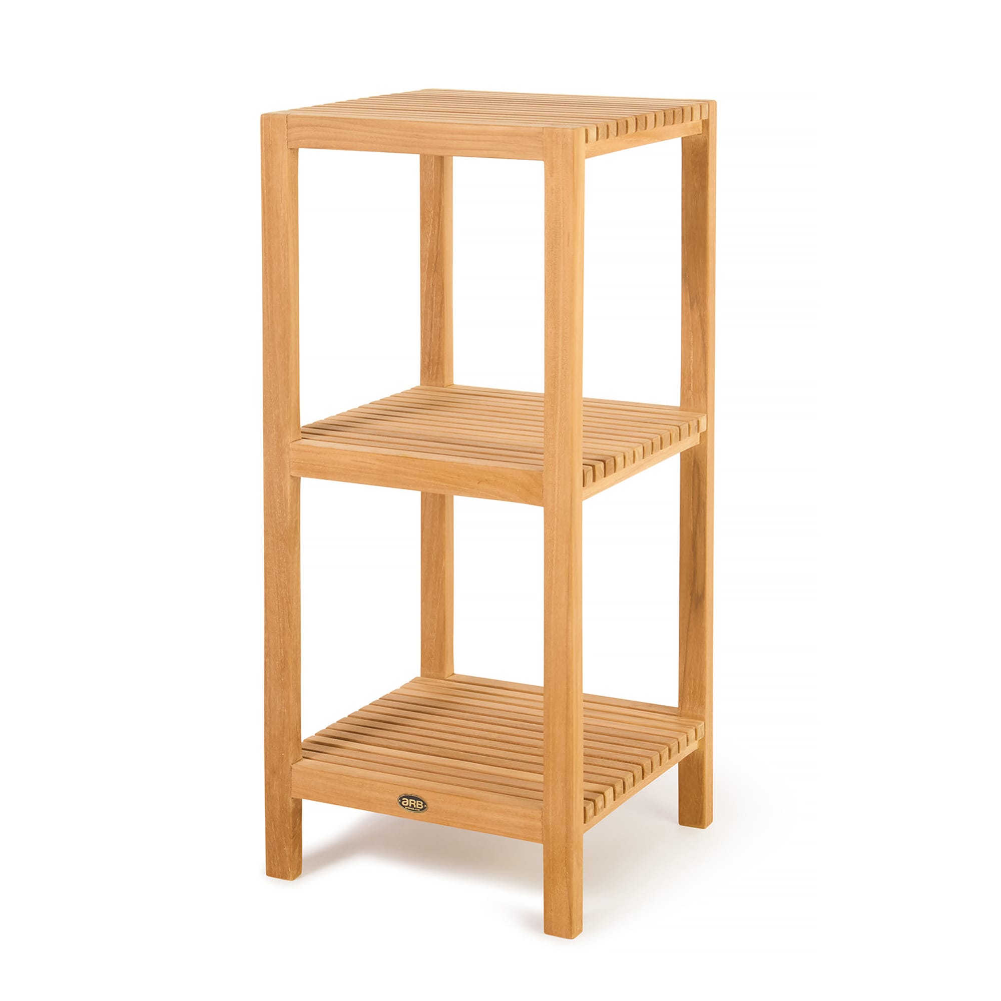 ARB Teak & Specialties ACC608 Brown 3 -Tier Wood Freestanding Bathroom Shelf ( 16-in x 36-in x 16-in )