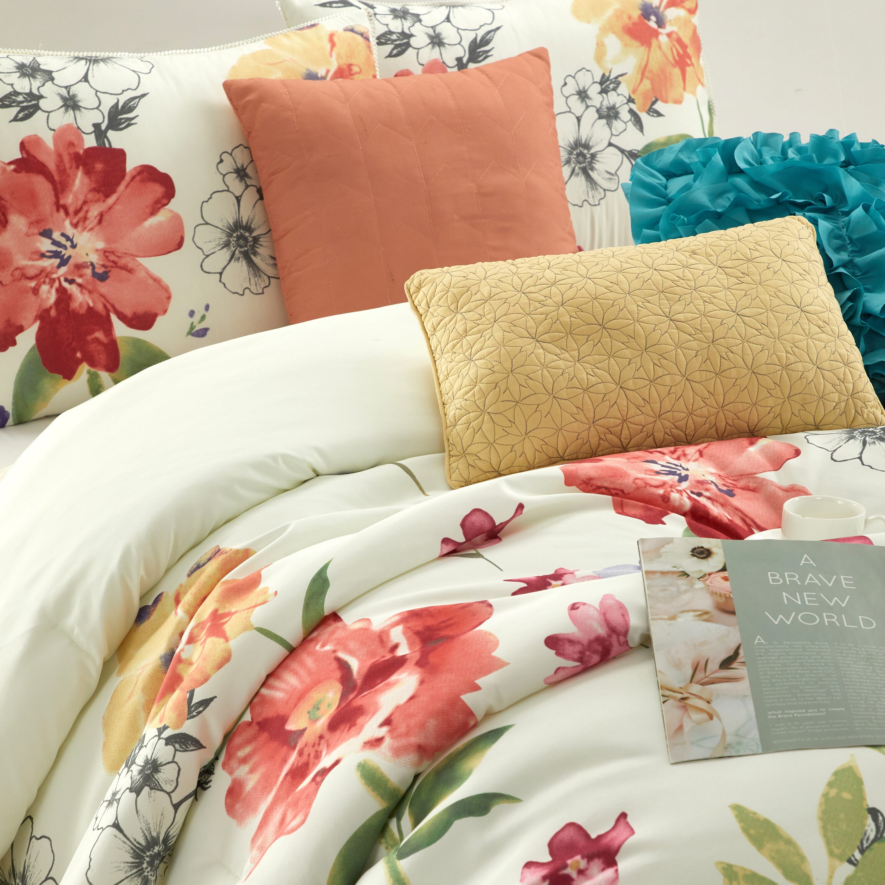 Nanshing 7 Piece Multi Color Queen Comforter Set Prair7 Q At