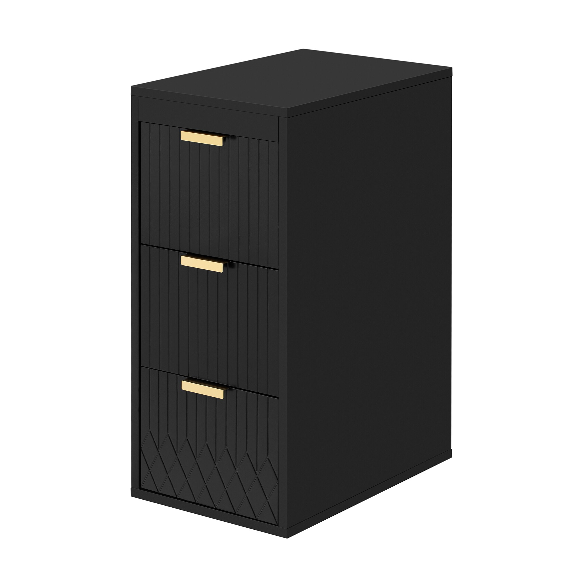 FAVSH  12-in x 17.7-in x 26.3-in Black Bathroom Wall Cabinet Wall Mounted Storage Interior Storage