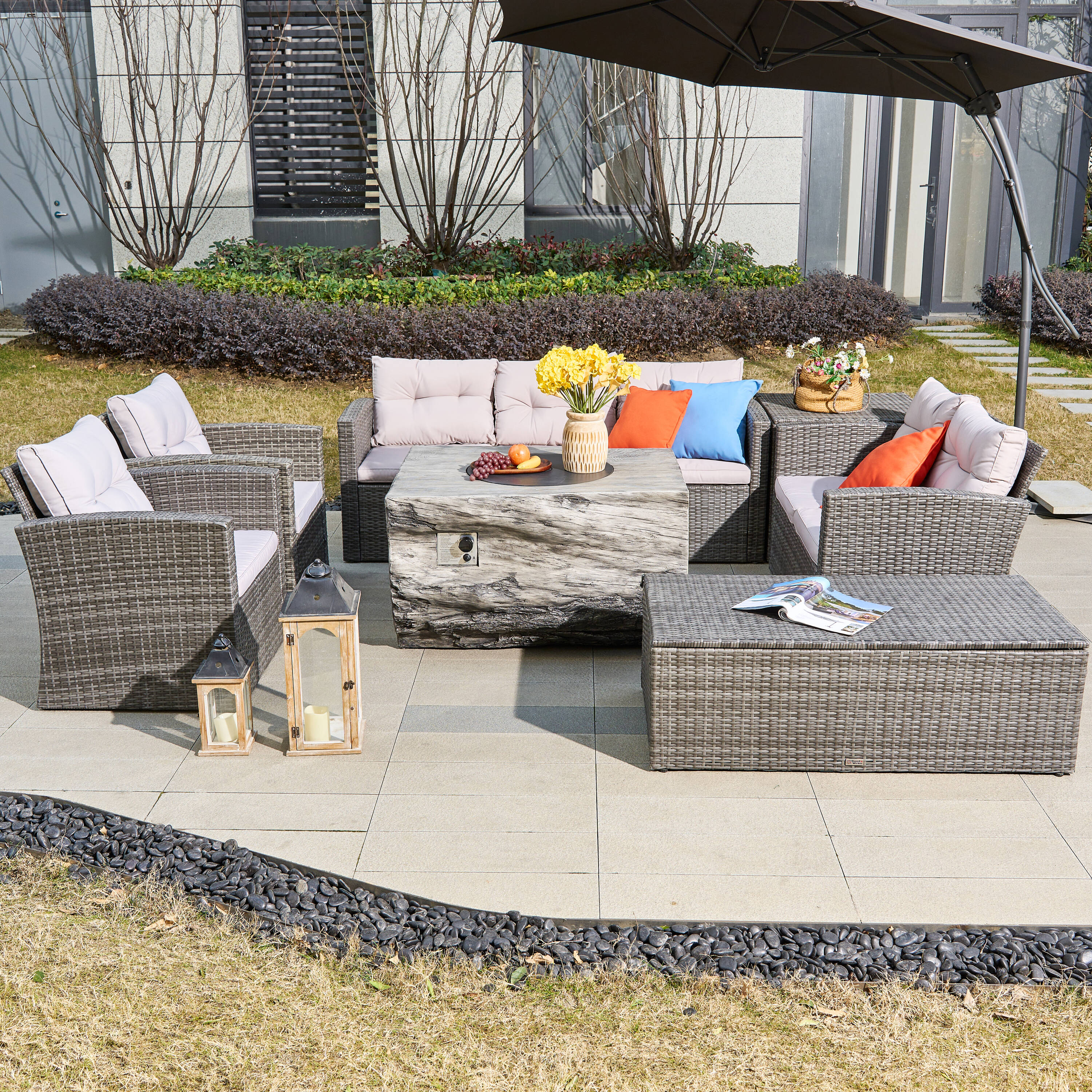 Direct Wicker DWG-N15032170-GR Patio-Conversation-Sets - View #4