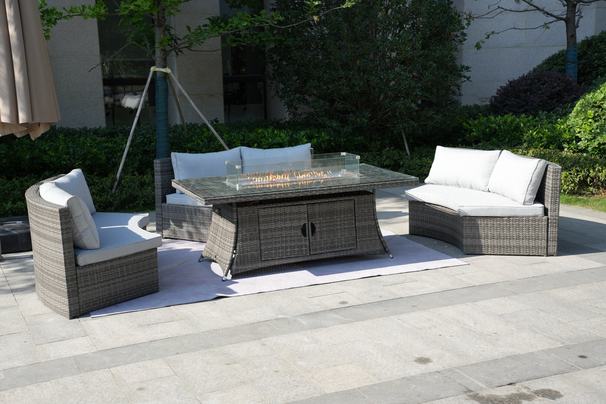 Direct Wicker DWG-1205B1106R-GR Patio-Conversation-Sets - View #2