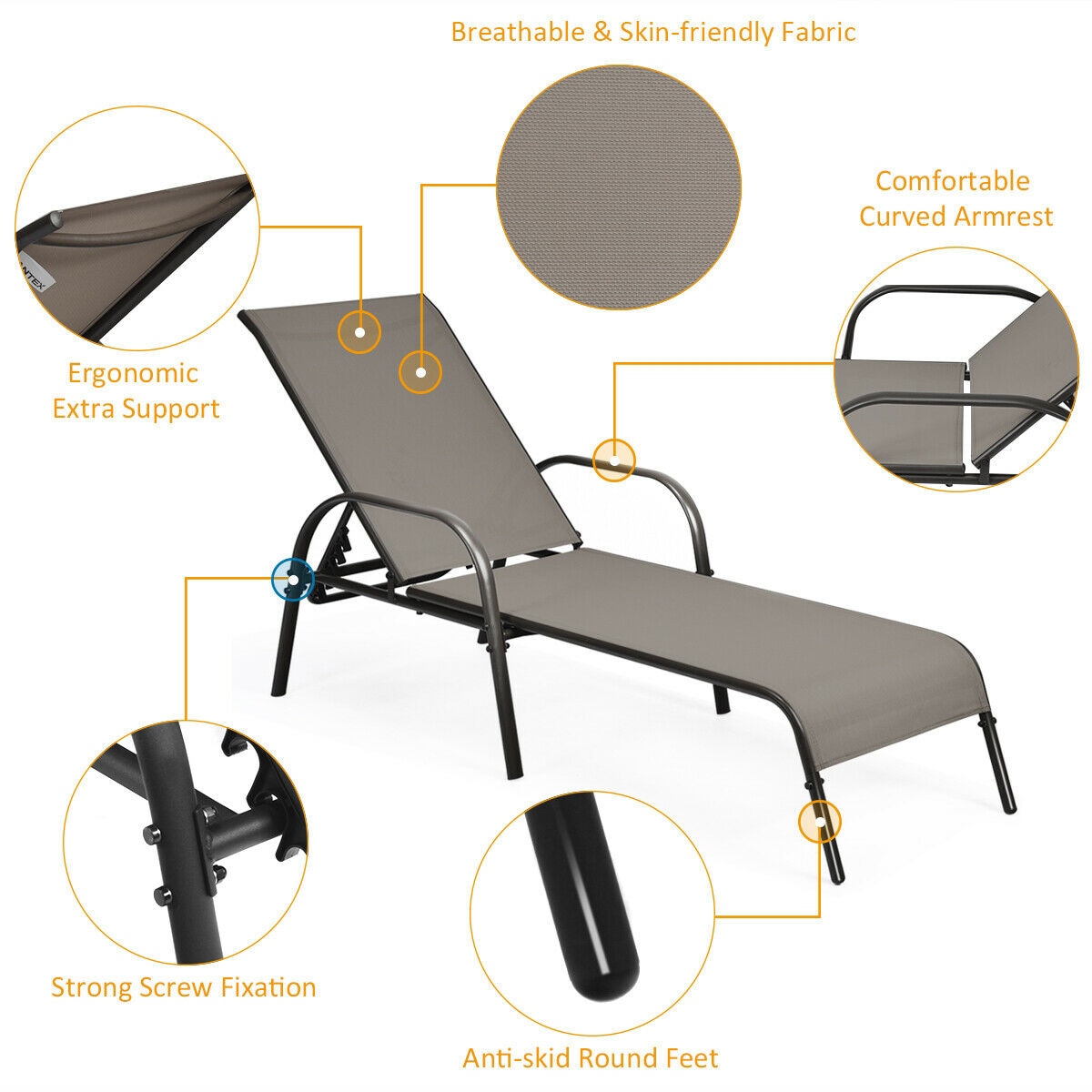 Forclover HYFE-70508CF Patio-Chairs - View #5