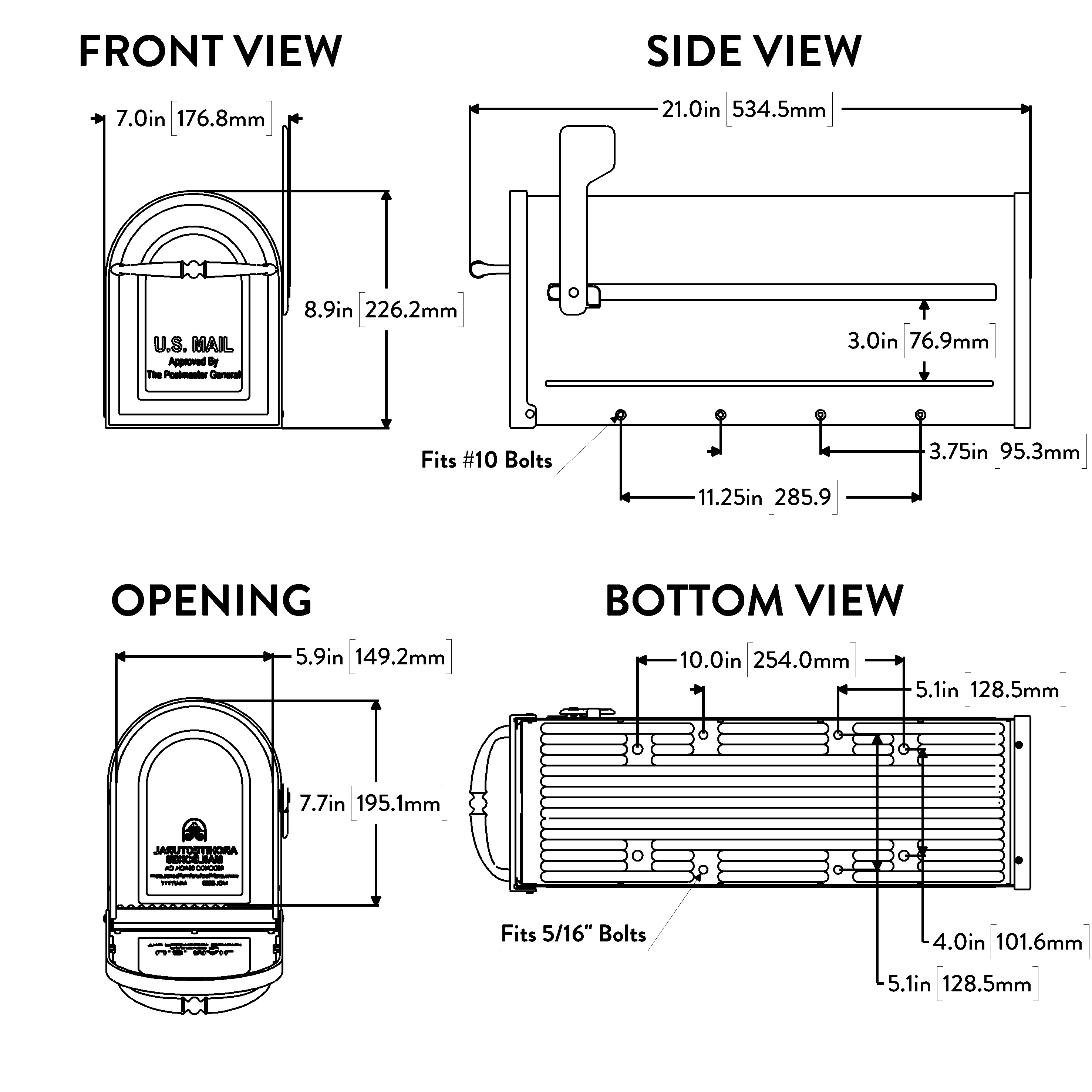 Architectural Mailboxes 8710B-10 mailboxes - View #7