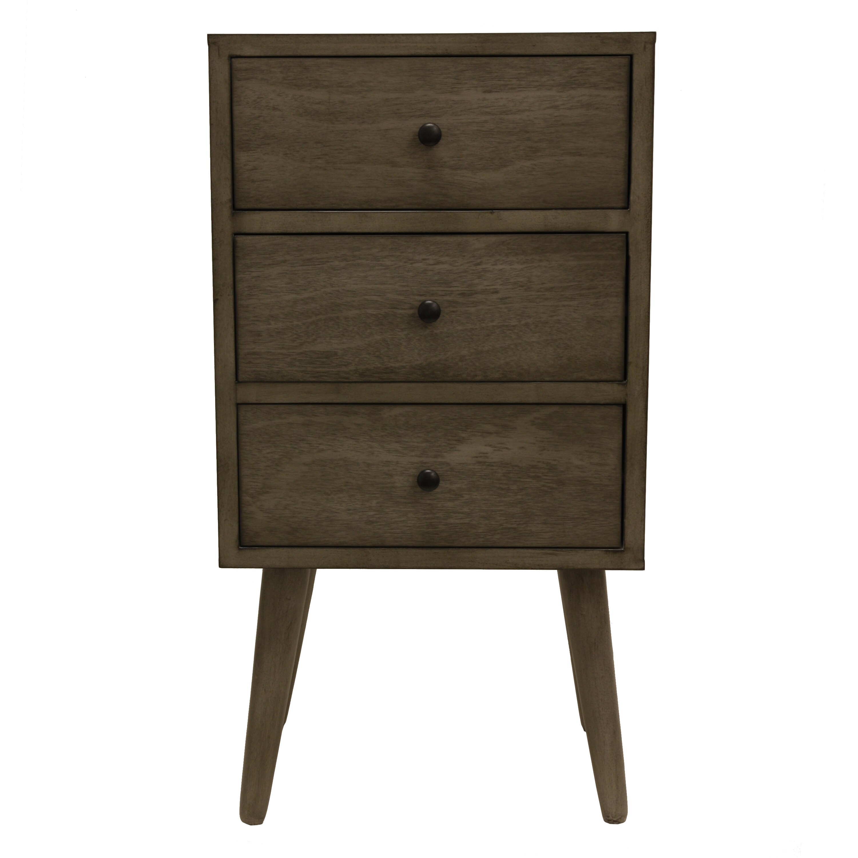 Decor Therapy Mid Century 15-in W x 27.5-in H Restoration Grey Wood ...