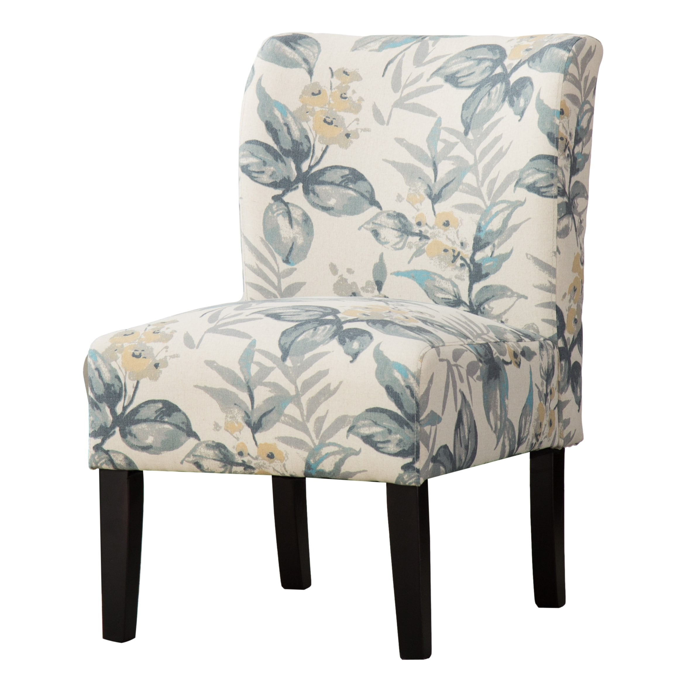 Roundhill Furniture AC117 Capa Modern Blue Woven Accent Chair