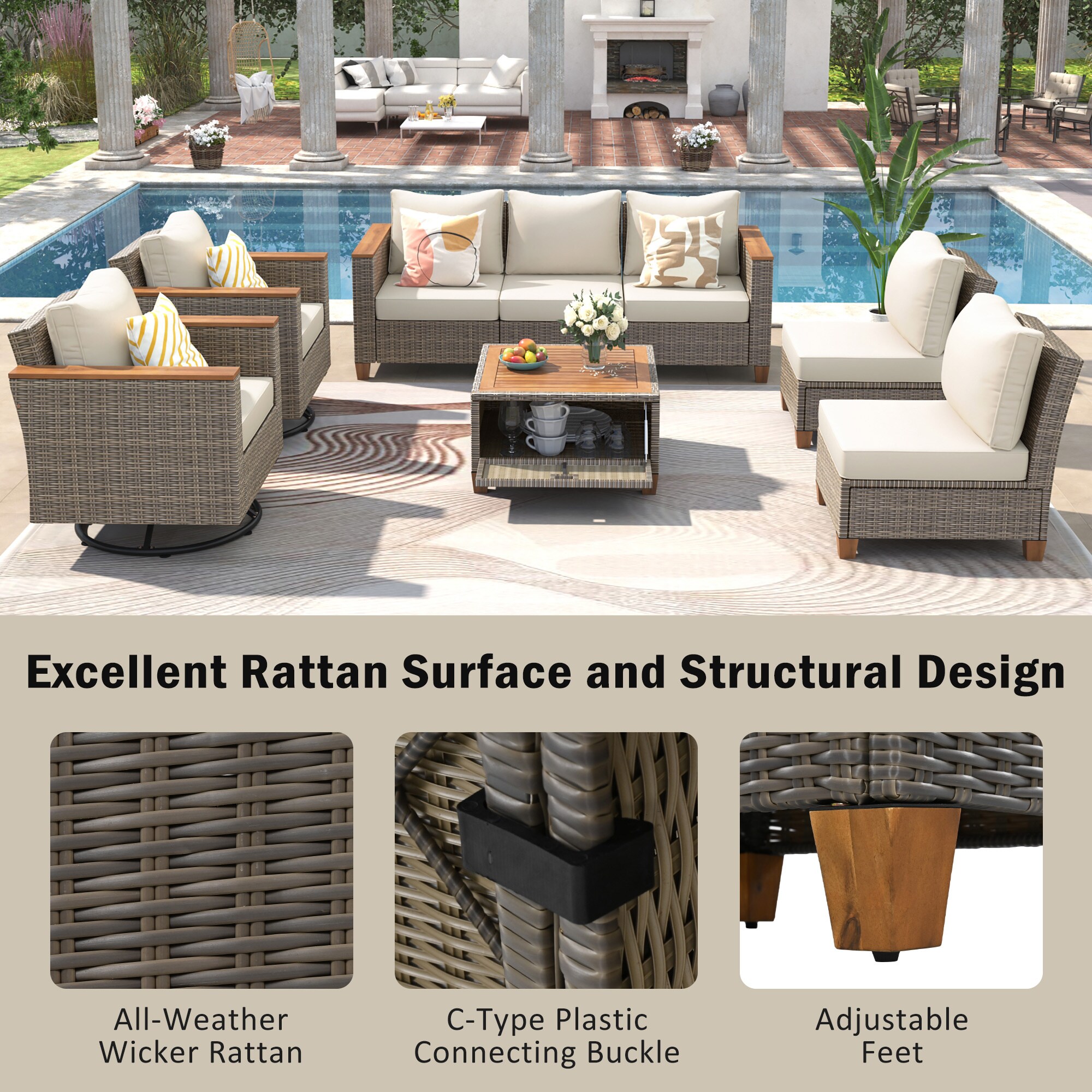 BABOOM BOM-000016Z-OR Patio-Conversation-Sets - View #6