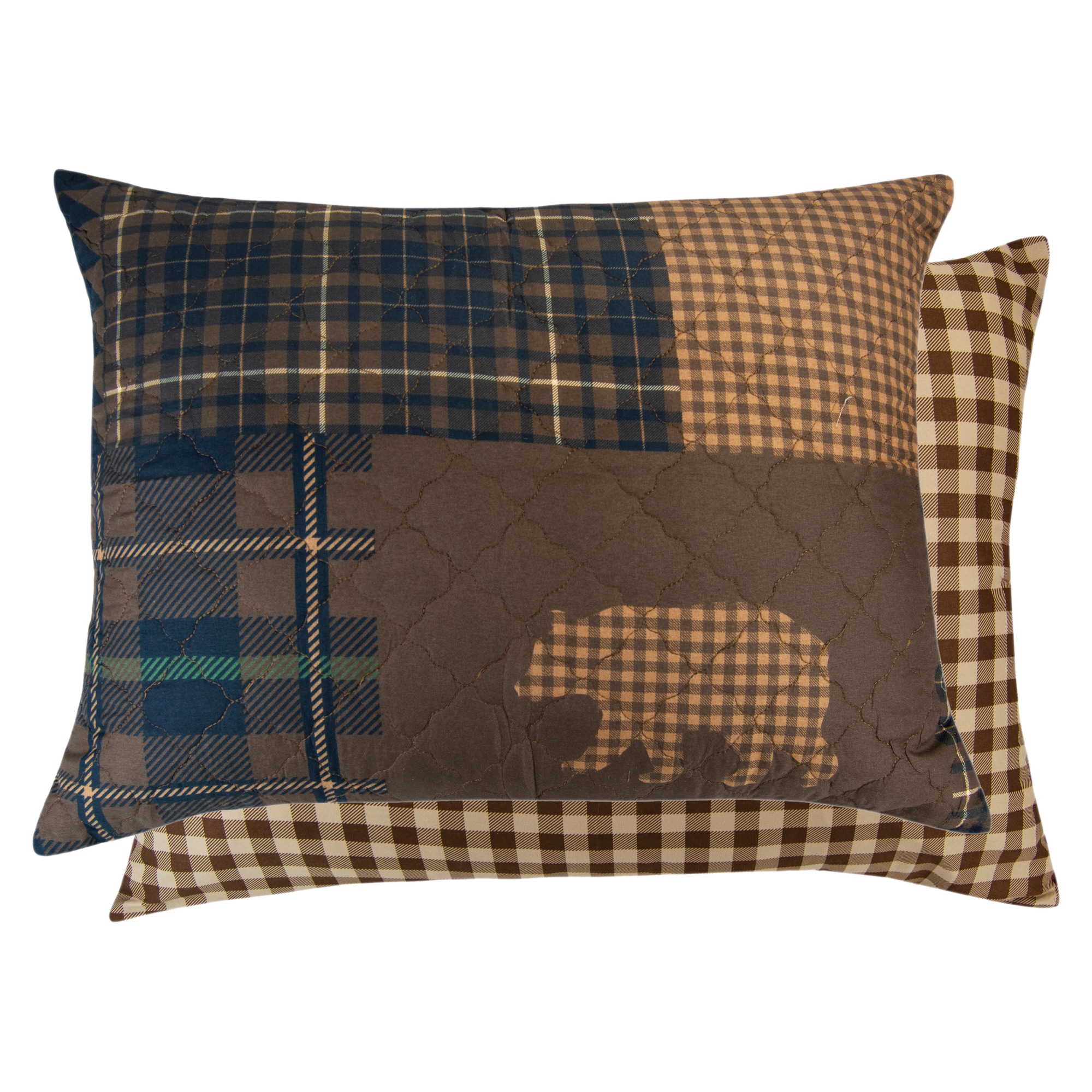 King Size Light Brown Microfiber Reversible Quilt Set