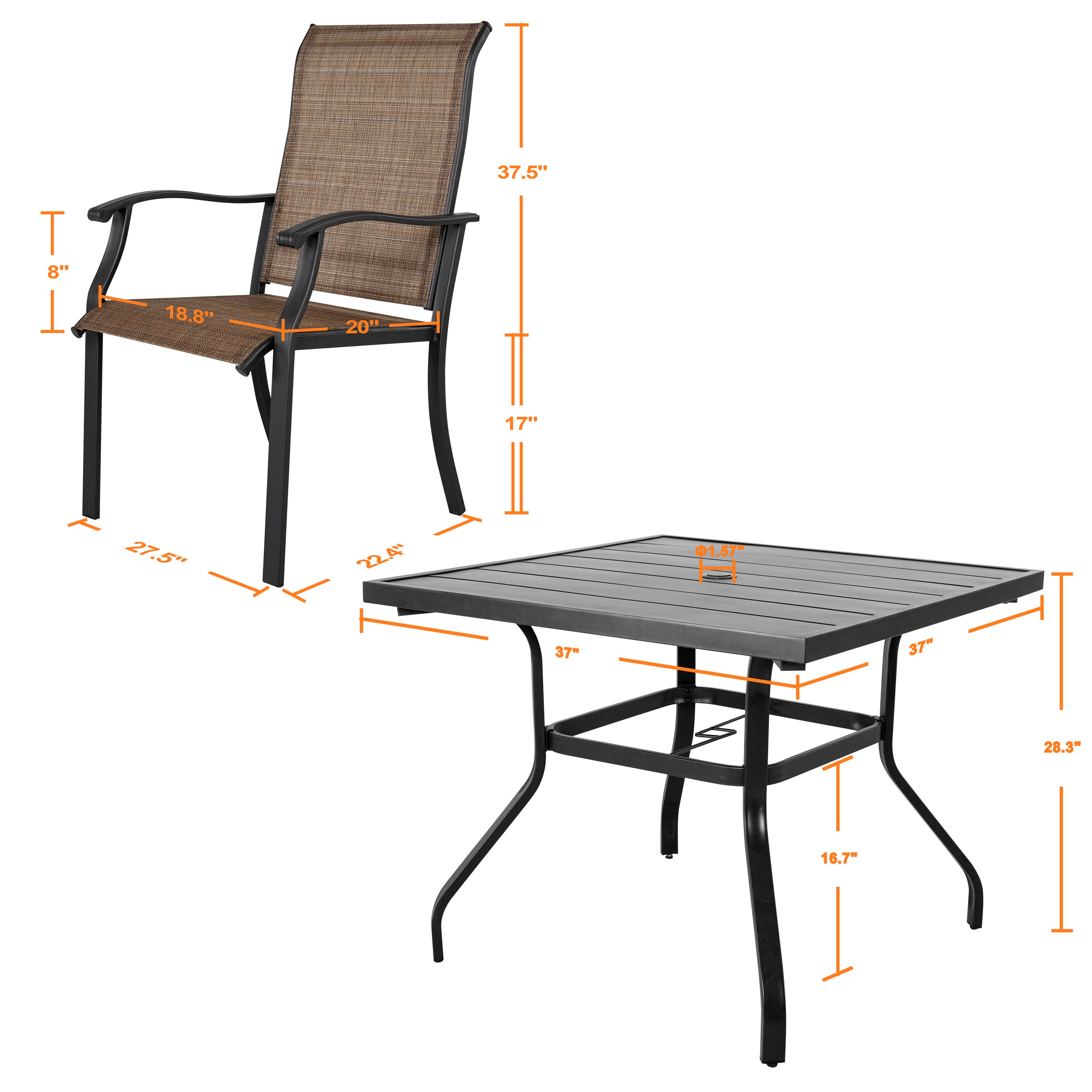 Nuu Garden SID006-04 Patio-Dining-Sets - View #8