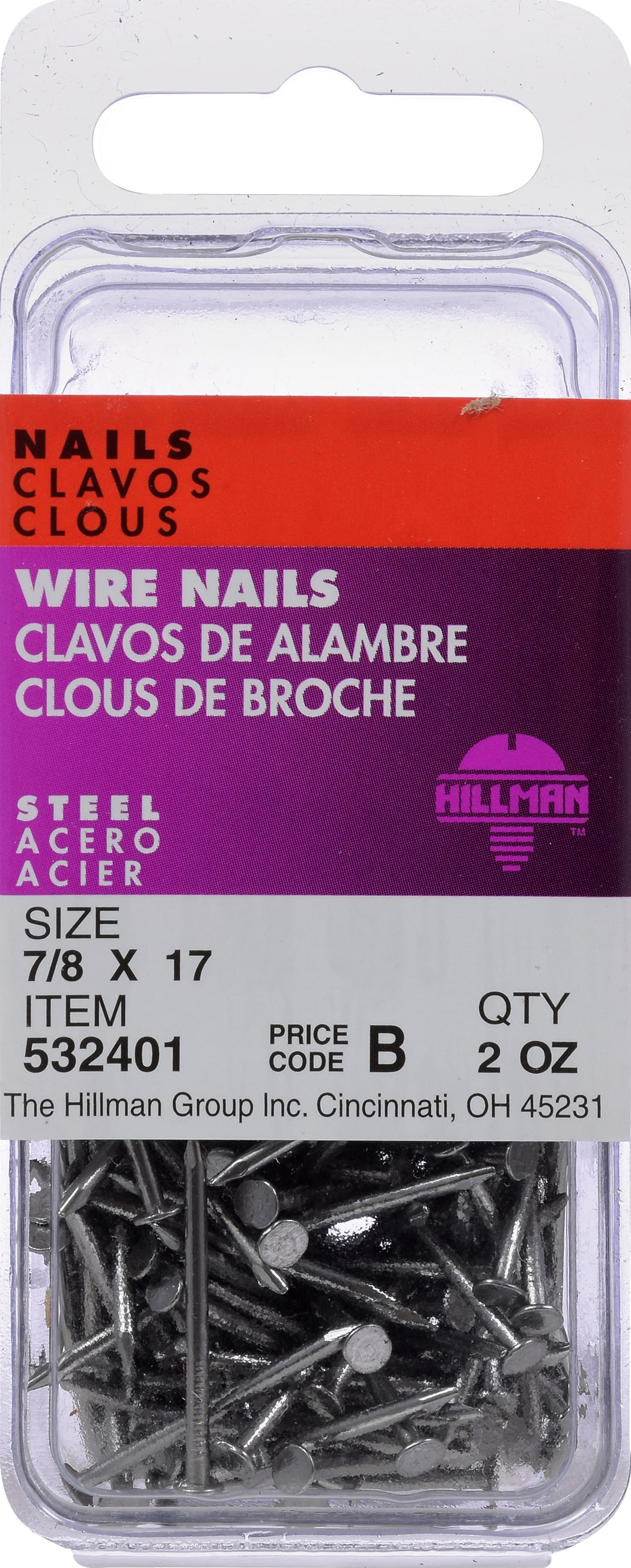 Amazon.com: Hard-to-Find Fastener 014973213305 Wire Nails, 19 x 1/2-Inch,  1585-Piece : Industrial & Scientific