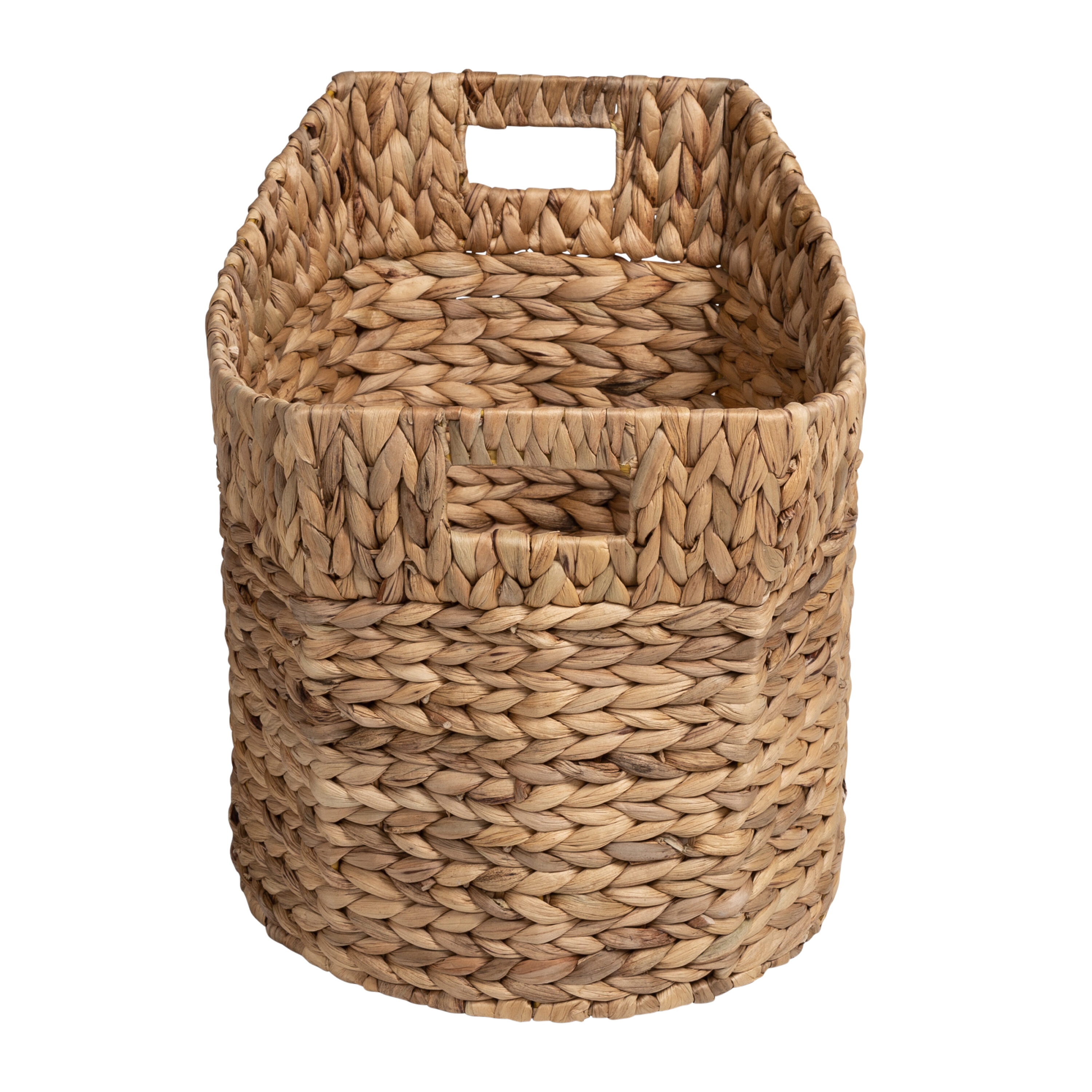 Eco-Friendly Natural Water Hyacinth 3-Piece Oval Storage Basket Set