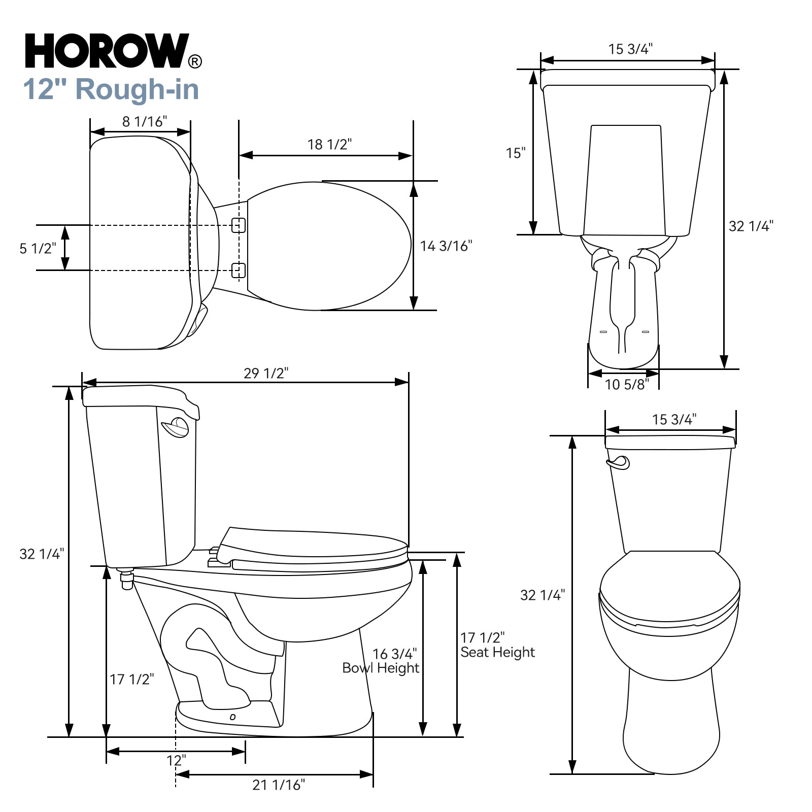 HOROW HR-E17S toilets - View #4
