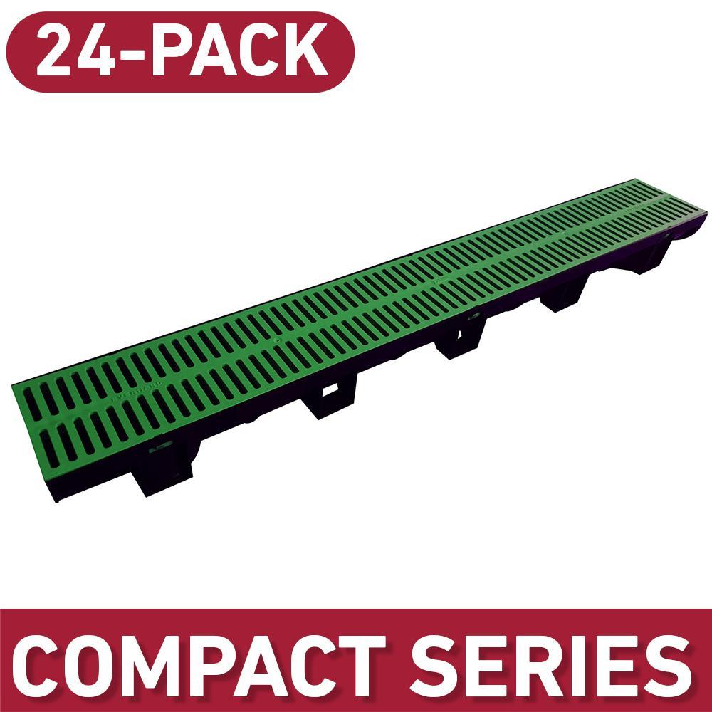 U.S. Trench Drain 83516-24 24-Pack 39-ft L x 12-in W Channel Drain with Grate