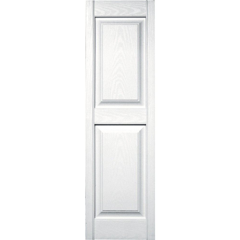 Vantage V4711451001 14.875-in W x 50.875-in H White Raised panel Exterior Shutters ( 1 -Pack )