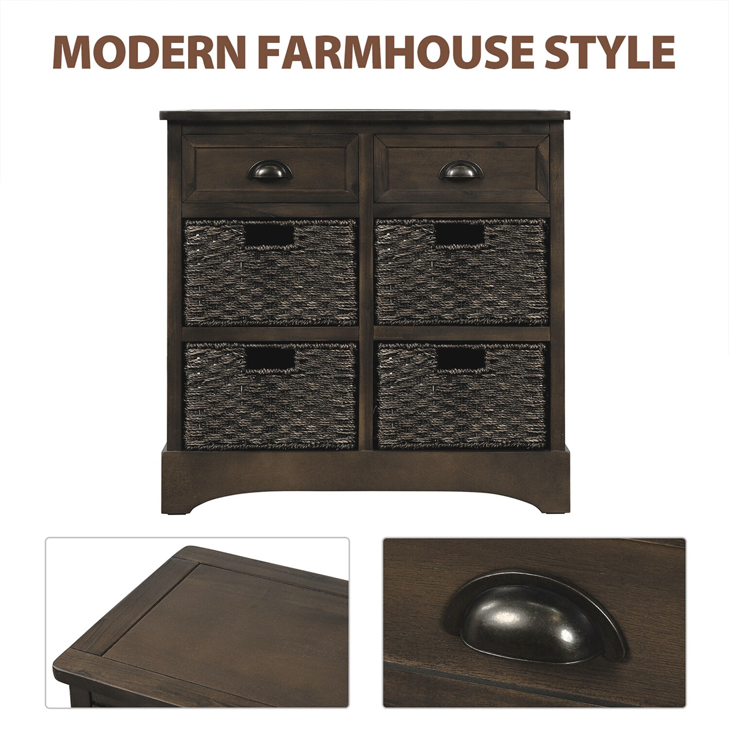 Mondawe Farmhouse Mdf Panels Console Table at Lowes.com