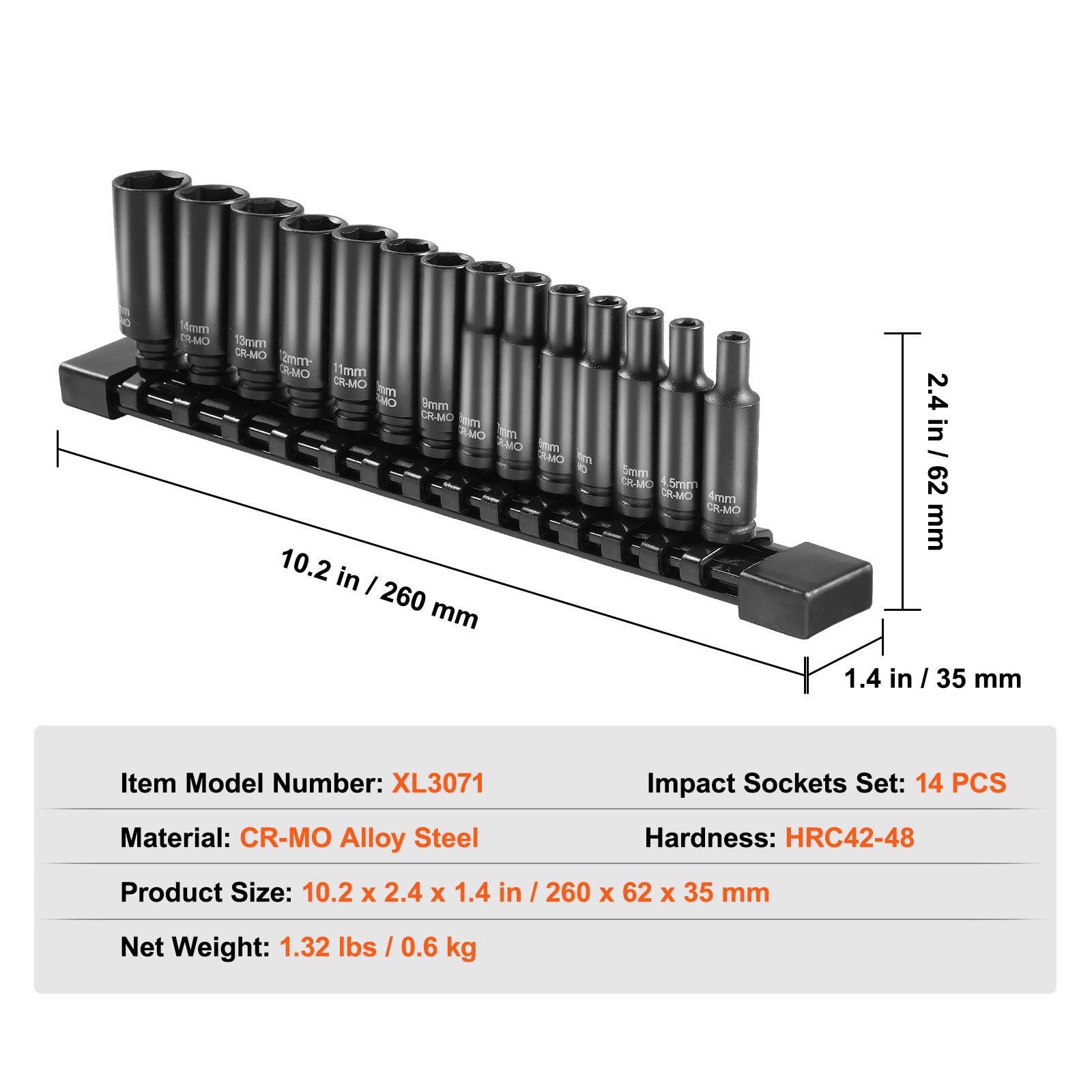 VEVOR SCCJTTZJ1CRM06173V0 Impact-Socket-Sets - View #7