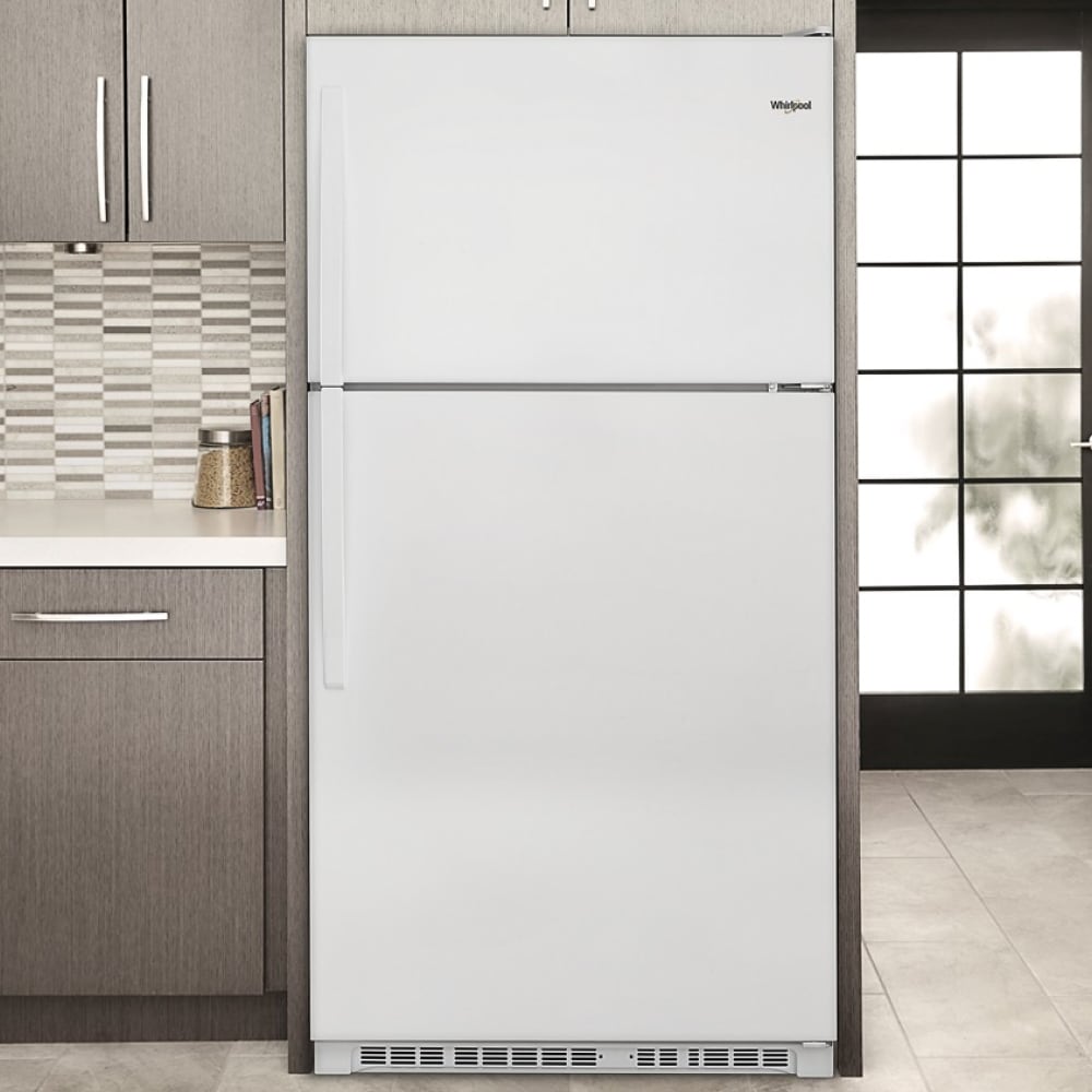 Whirlpool 20.5-cu ft Top-Freezer Refrigerator (White) in the Top ...