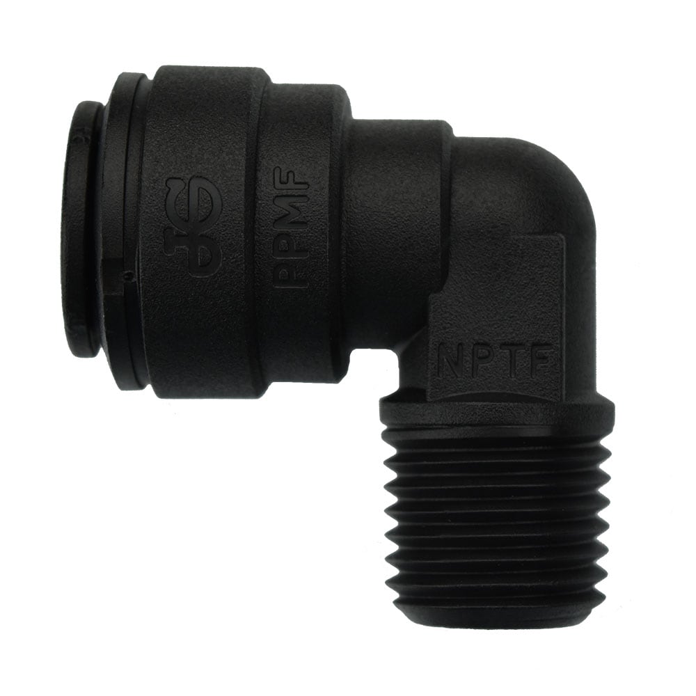 John Guest PP481222E 3/8-in 1/4-in Push-to-Connect 90-Degree Male Elbow (10-Pack)