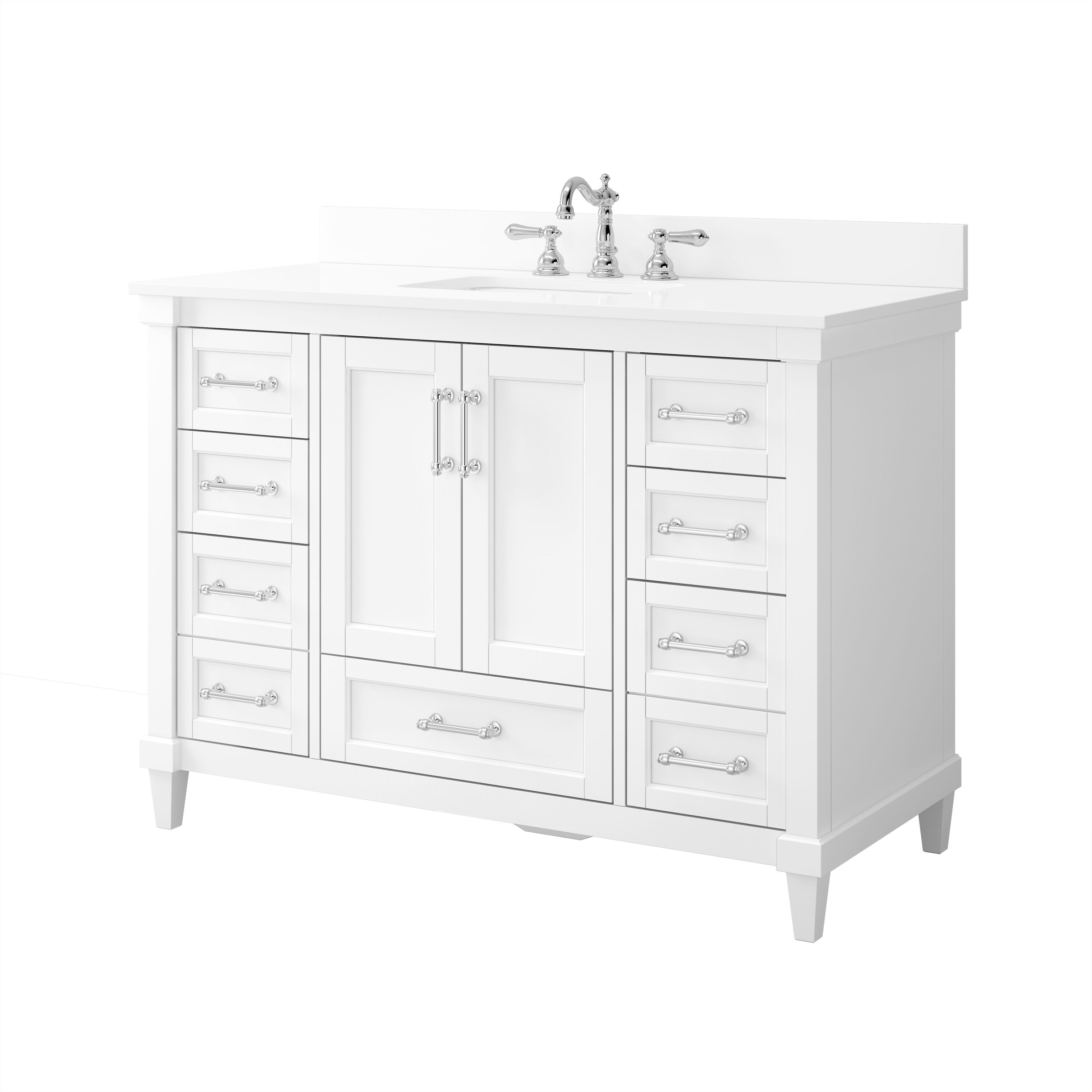 allen + roth TJ02-08V4822WH Bath-Vanity-Combo - View #3