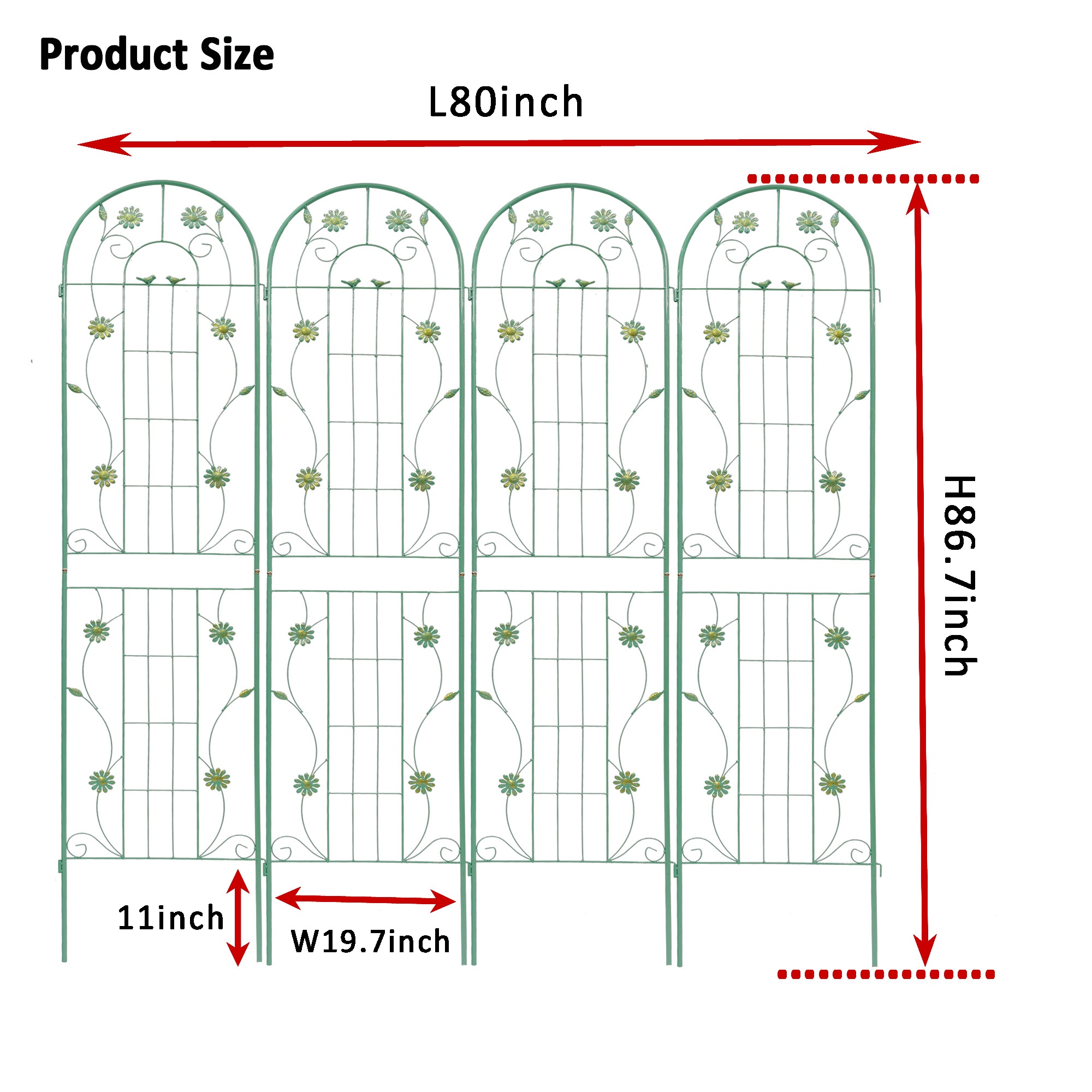 Kahomvis GDLIFE-QPT2-959 Garden-Trellis - View #3