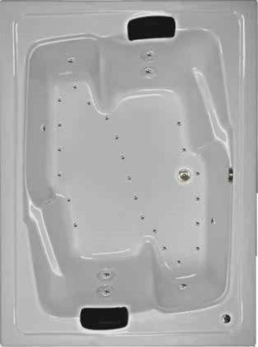 Hydra Massage Baths A7254HMBO 54-in x 72-in Bone Acrylic Drop-In Air Bath (Reversible Drain)