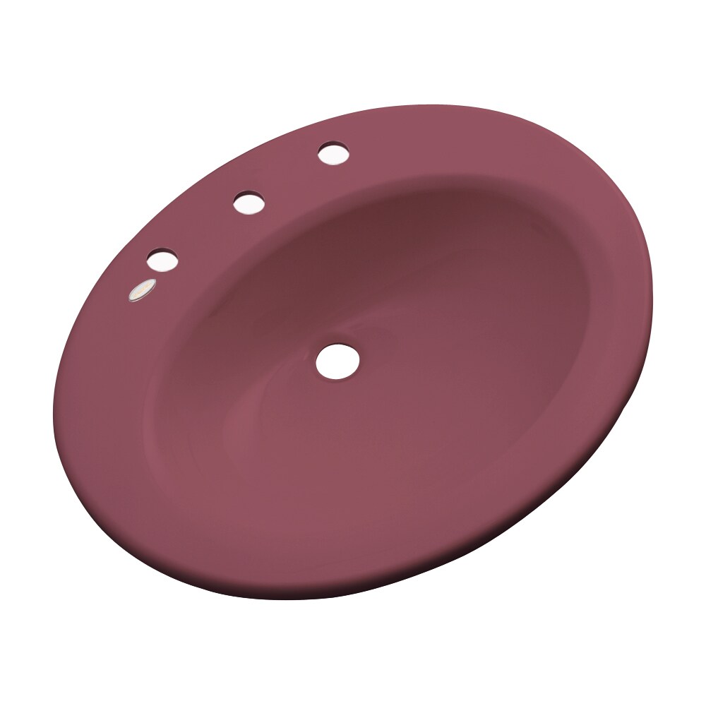 Dekor 75865 Avalon Composite Drop-in Oval Raspberry Puree Bathroom Sink ( 22.75-Inches x 18-Inches )