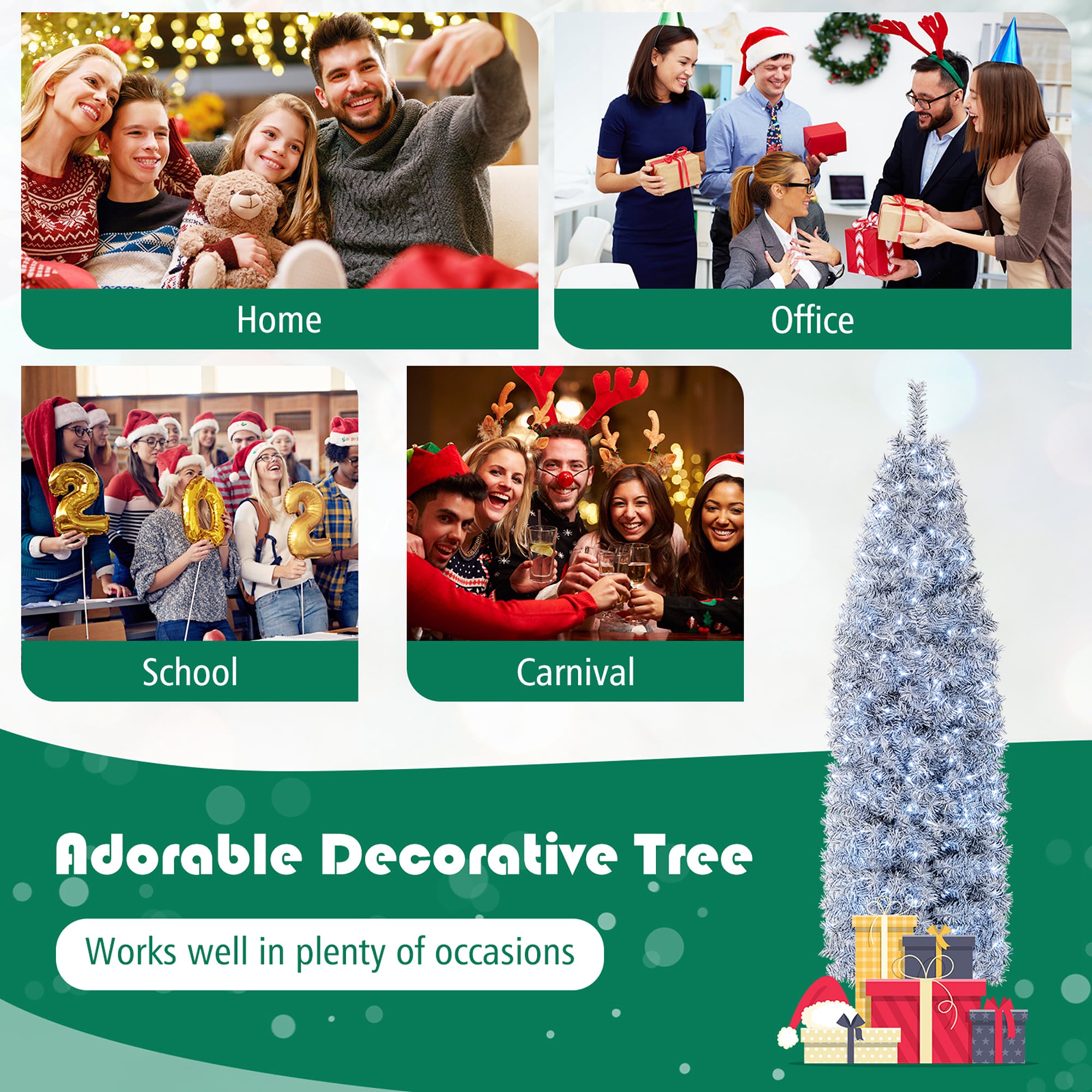 Costway LWS00671 Artificial-Christmas-Trees - View #7
