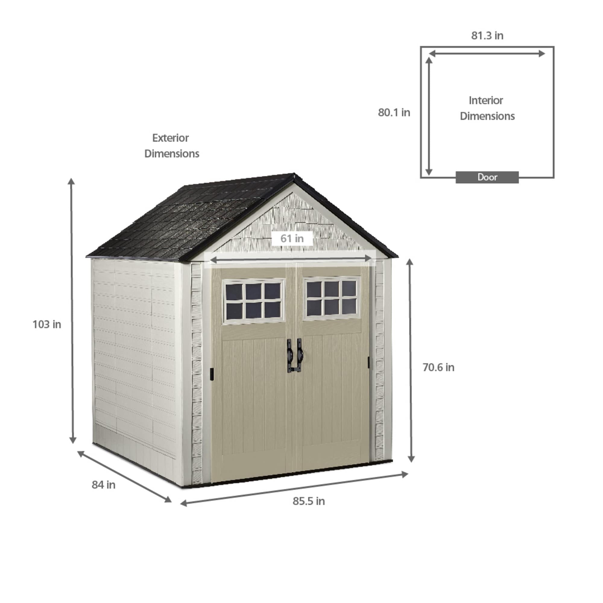 Rubbermaid 2 X 2035896 Vinyl-Resin-Storage-Buildings - View #3