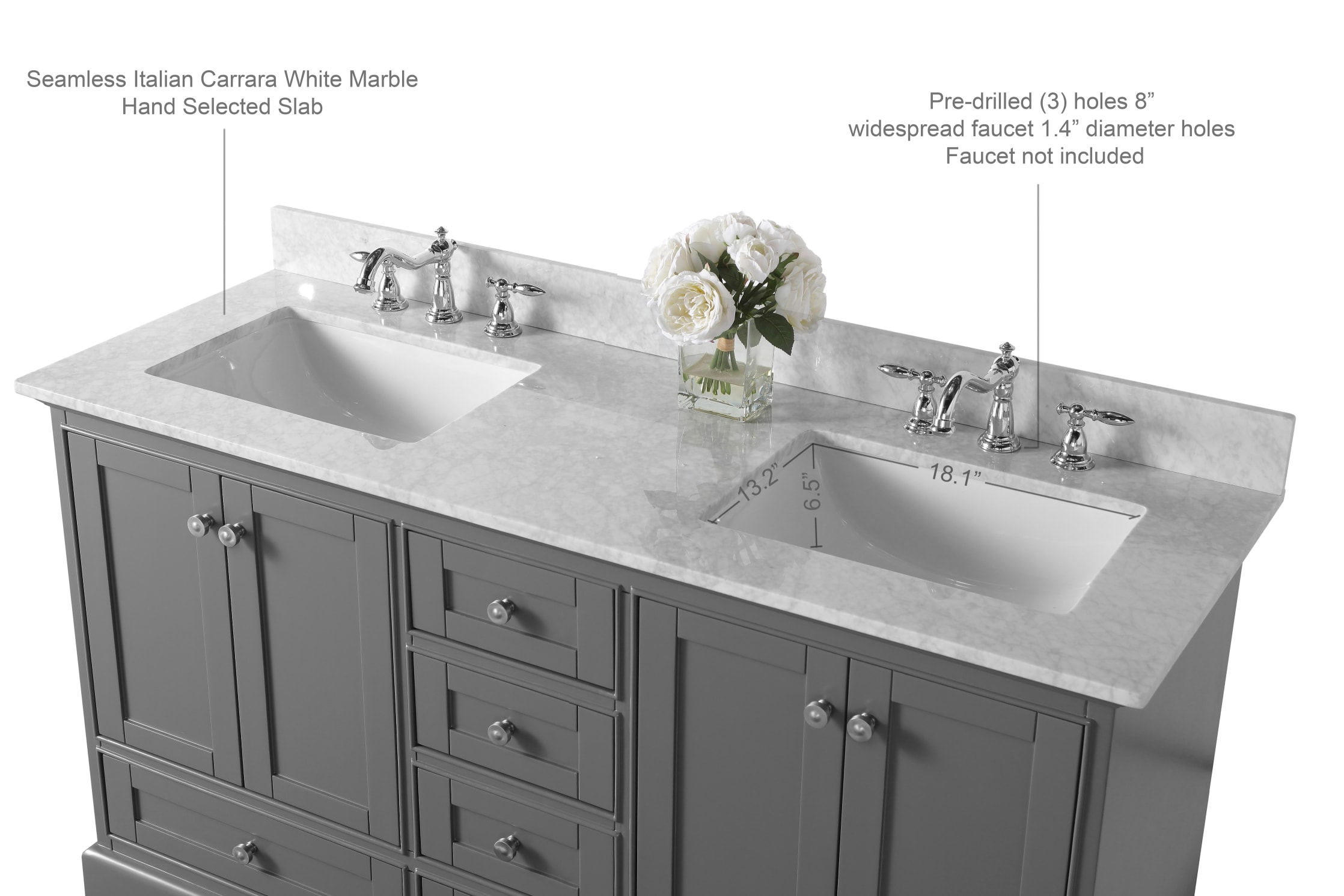 Ancerre Designs VTS-AUDREY-66-SG-CW Bath-Vanity-Combo - View #4