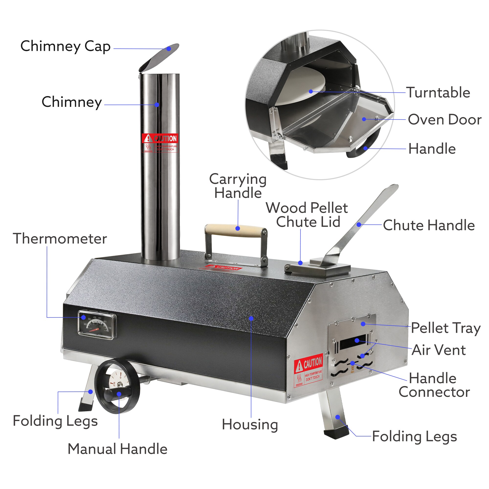 Clihome CL-EB34328 Outdoor-Pizza-Ovens - View #4