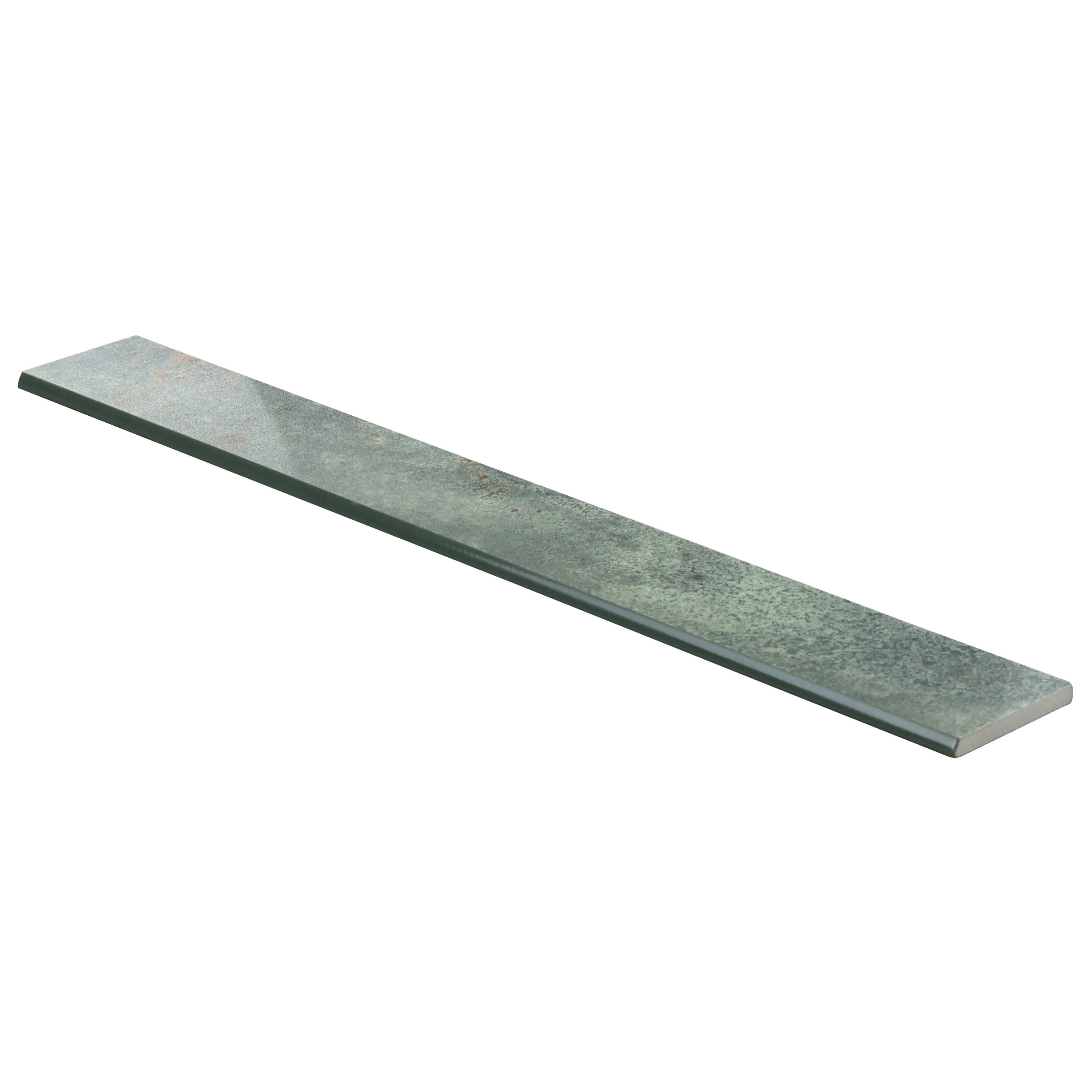 Angela Harris Aquamarine Green Polished Porcelain Bullnose Tile Trim
