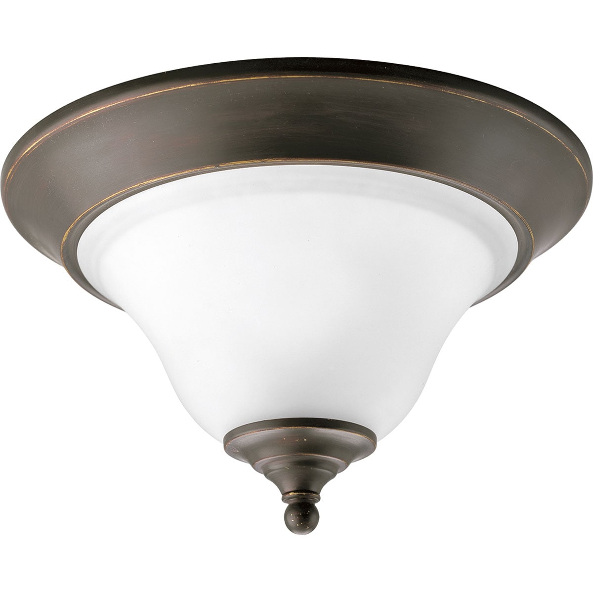 Progress Lighting P3475-20 Trinity 1 -Light 12.5-in Antique Bronze Flush Mount Light