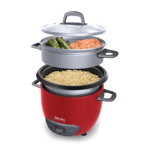 Aroma Housewares 6cup Cooked 3cup Uncooked Pot Style Rice Cooker and Food