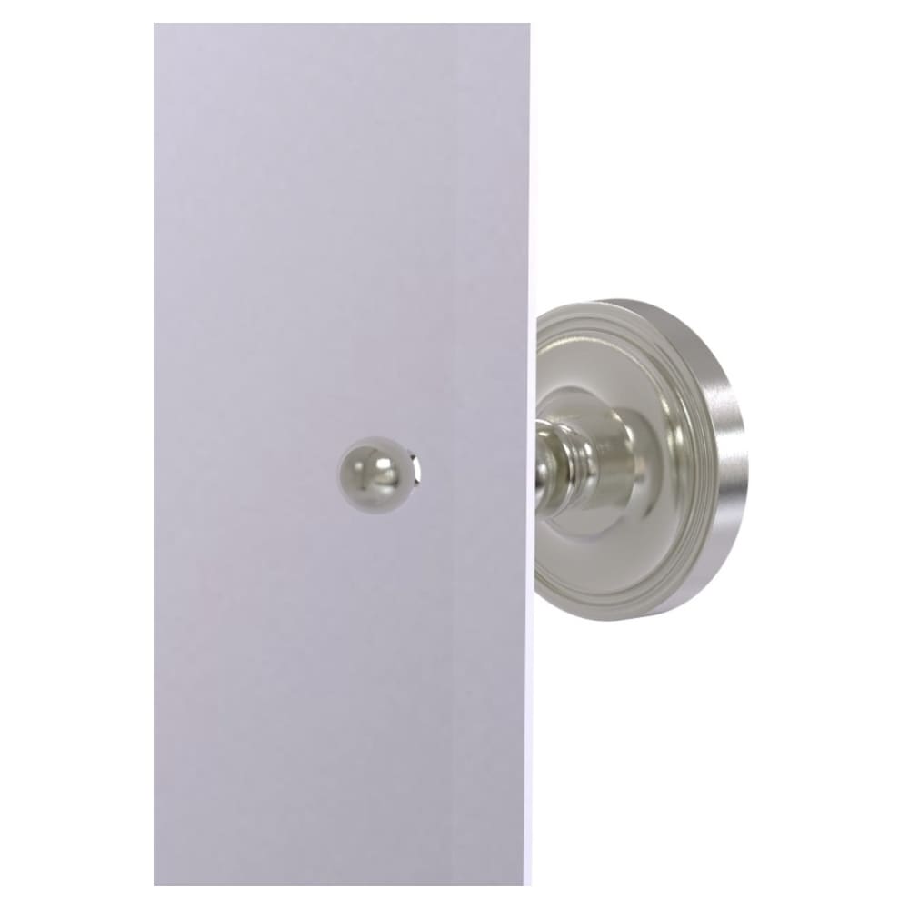 Elegant Frameless Rectangular 26" Beveled Edge Mirror in Satin Nickel