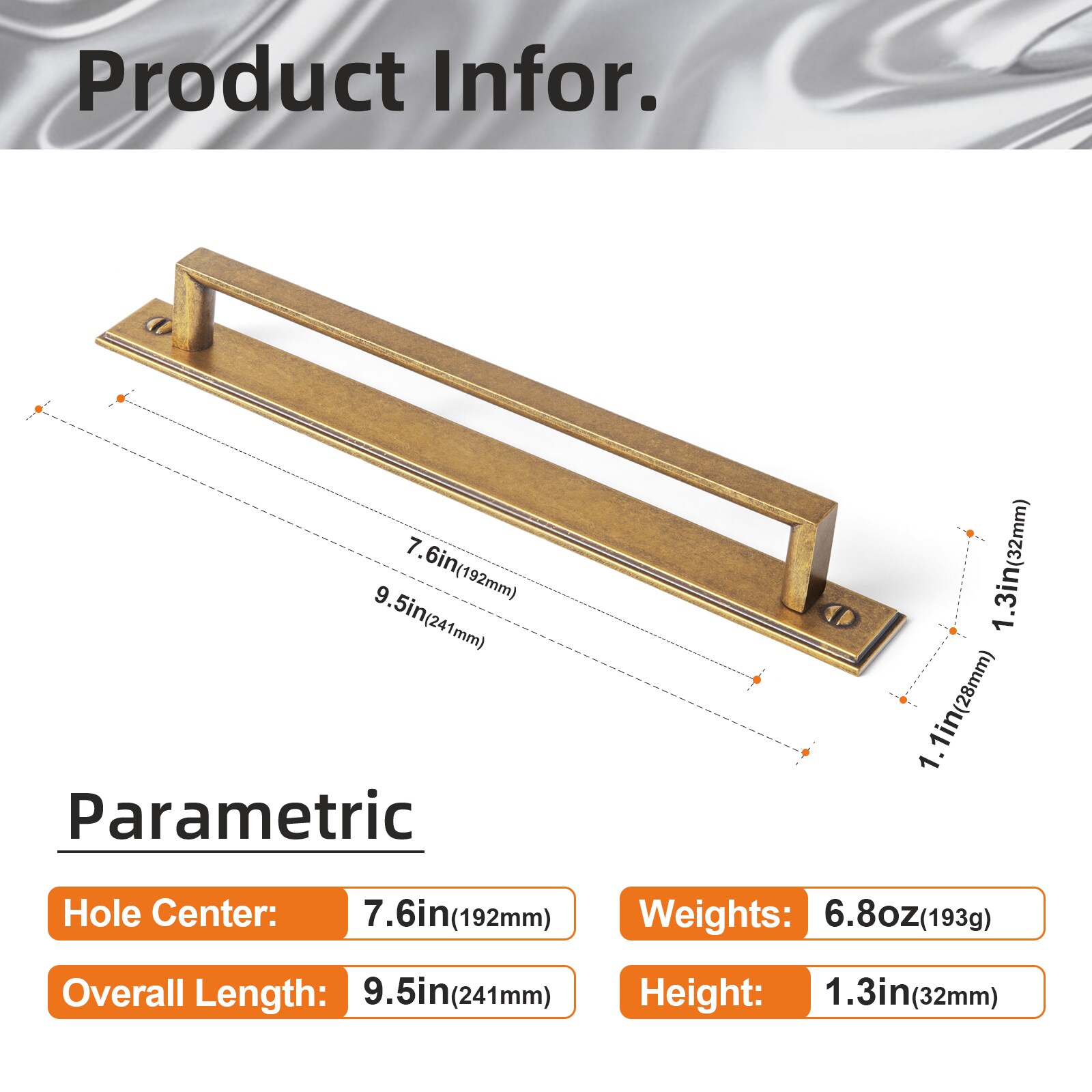 Miaokesen 1022GT-G015-192-2 Cabinet-Pulls - View #2