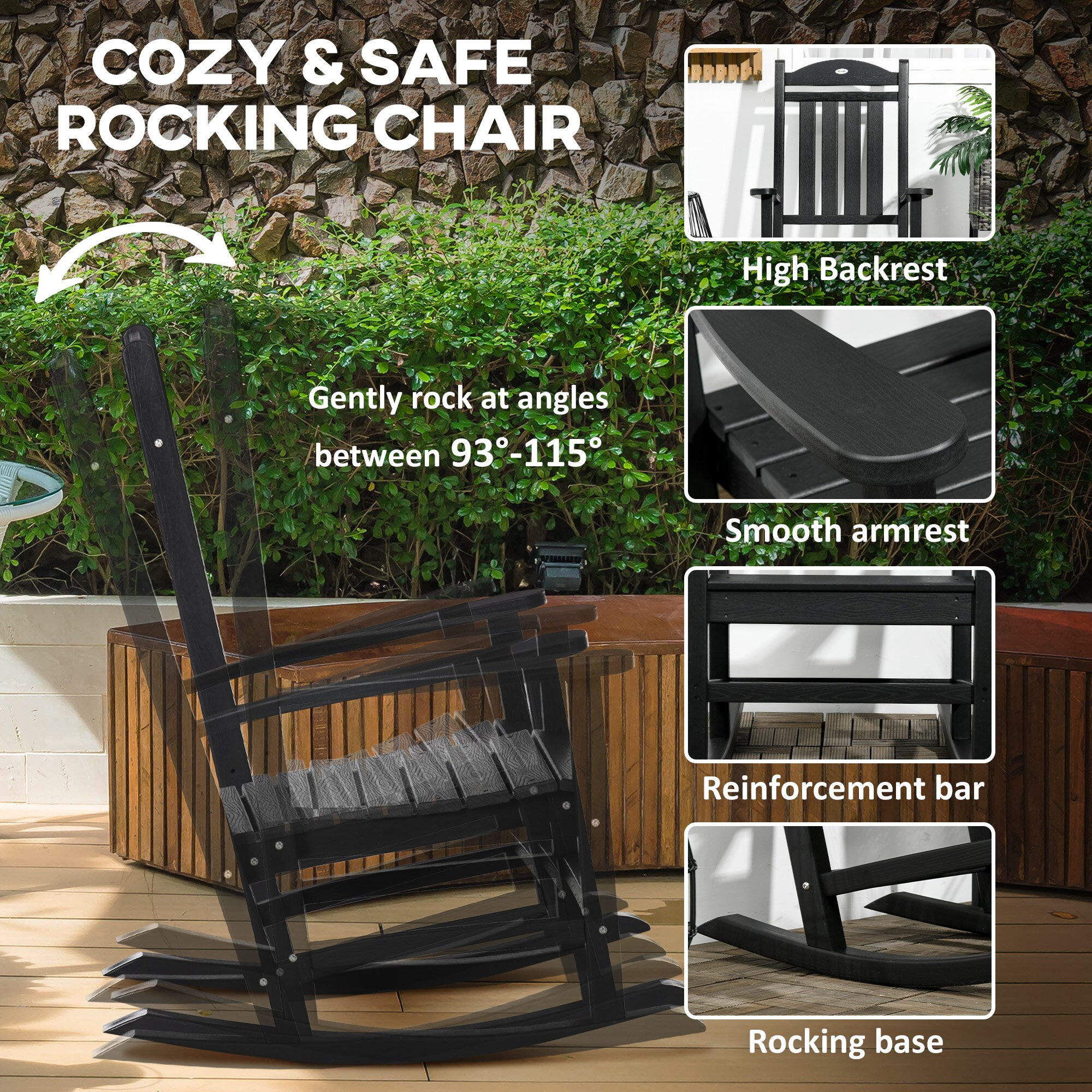 Outsunny 84G-066V01BK Patio-Chairs - View #6