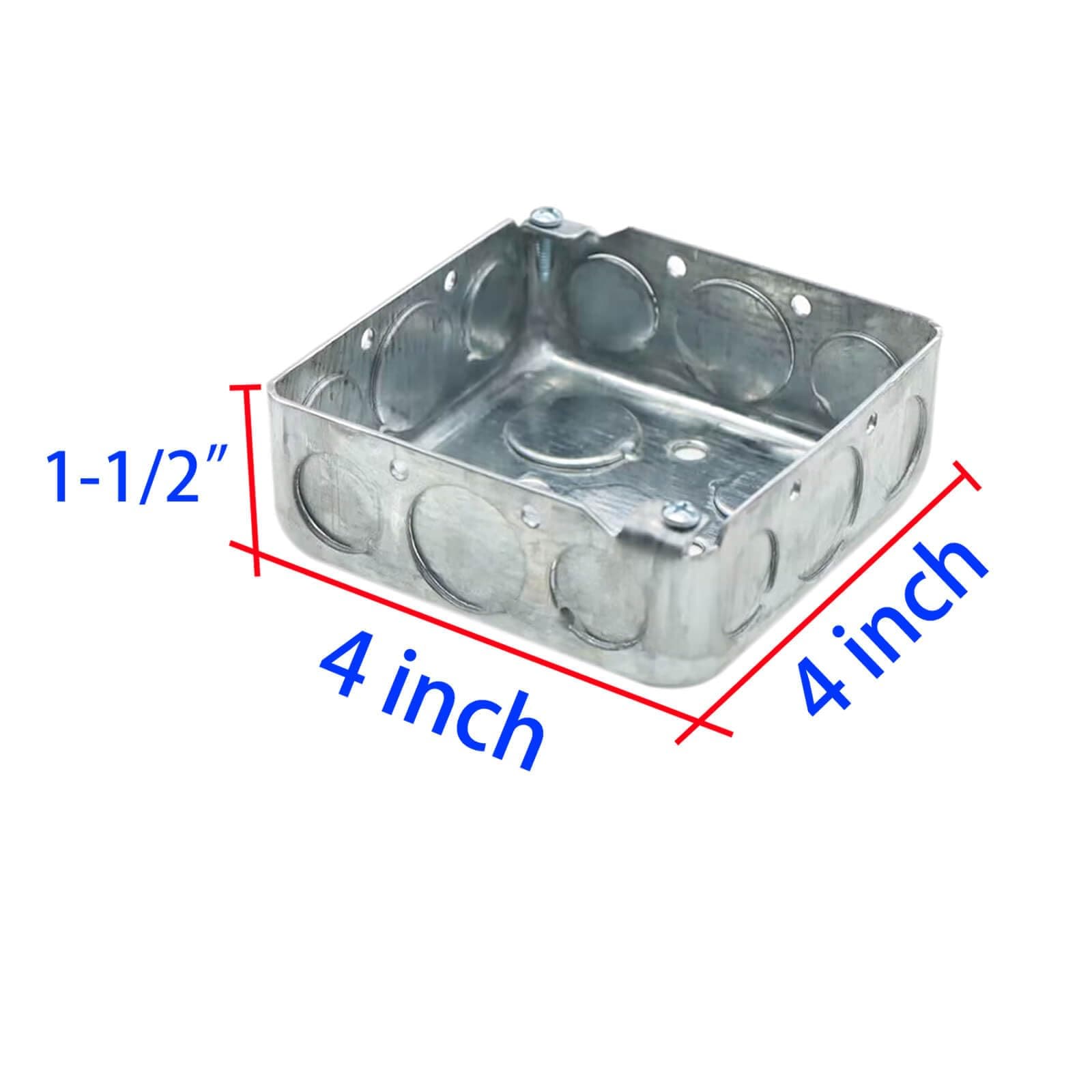 Linder Group Inc 12 pack square electrical box 4 inch metal junction ...
