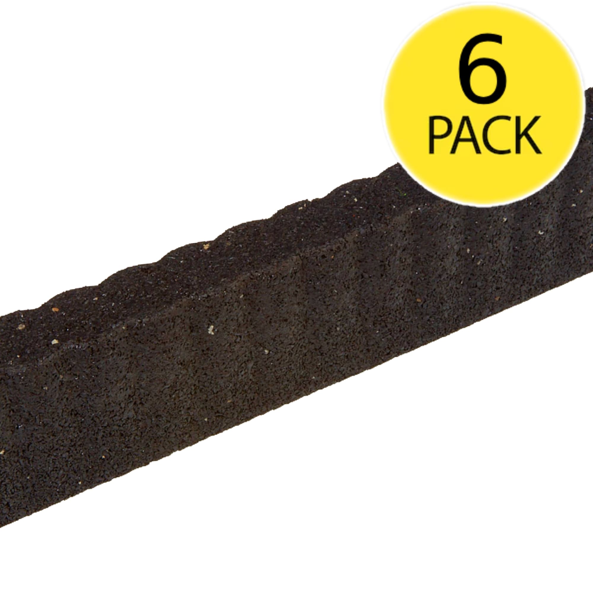 GroundSmart 2-ft x 2-in SmartLoc Ripple Edge 6 -Pack IMC Outdoor Living Rubber Landscape edging section #DCTE2SLBN6
