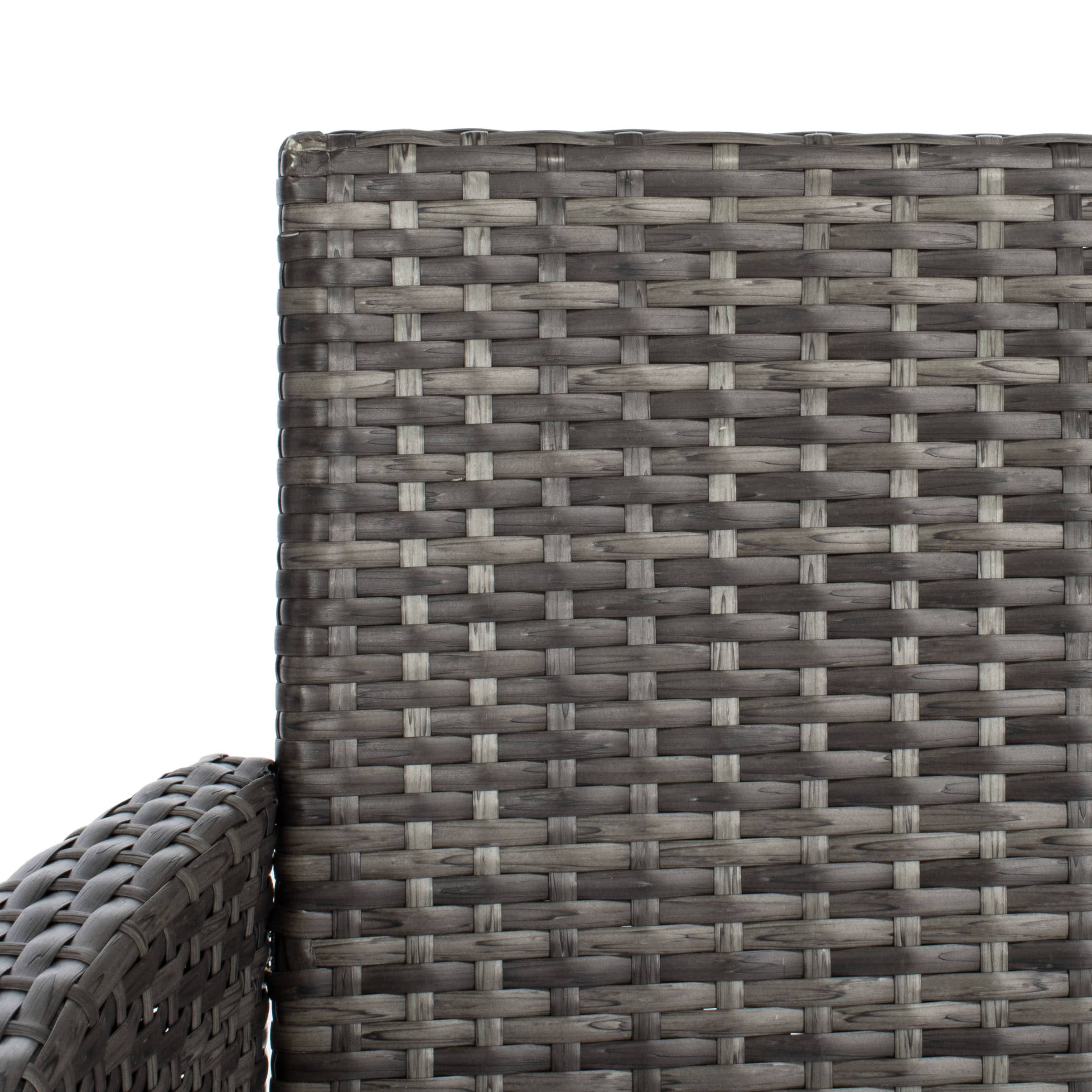 Bandele 4 Piece Grey Wicker Patio Set with Cushions