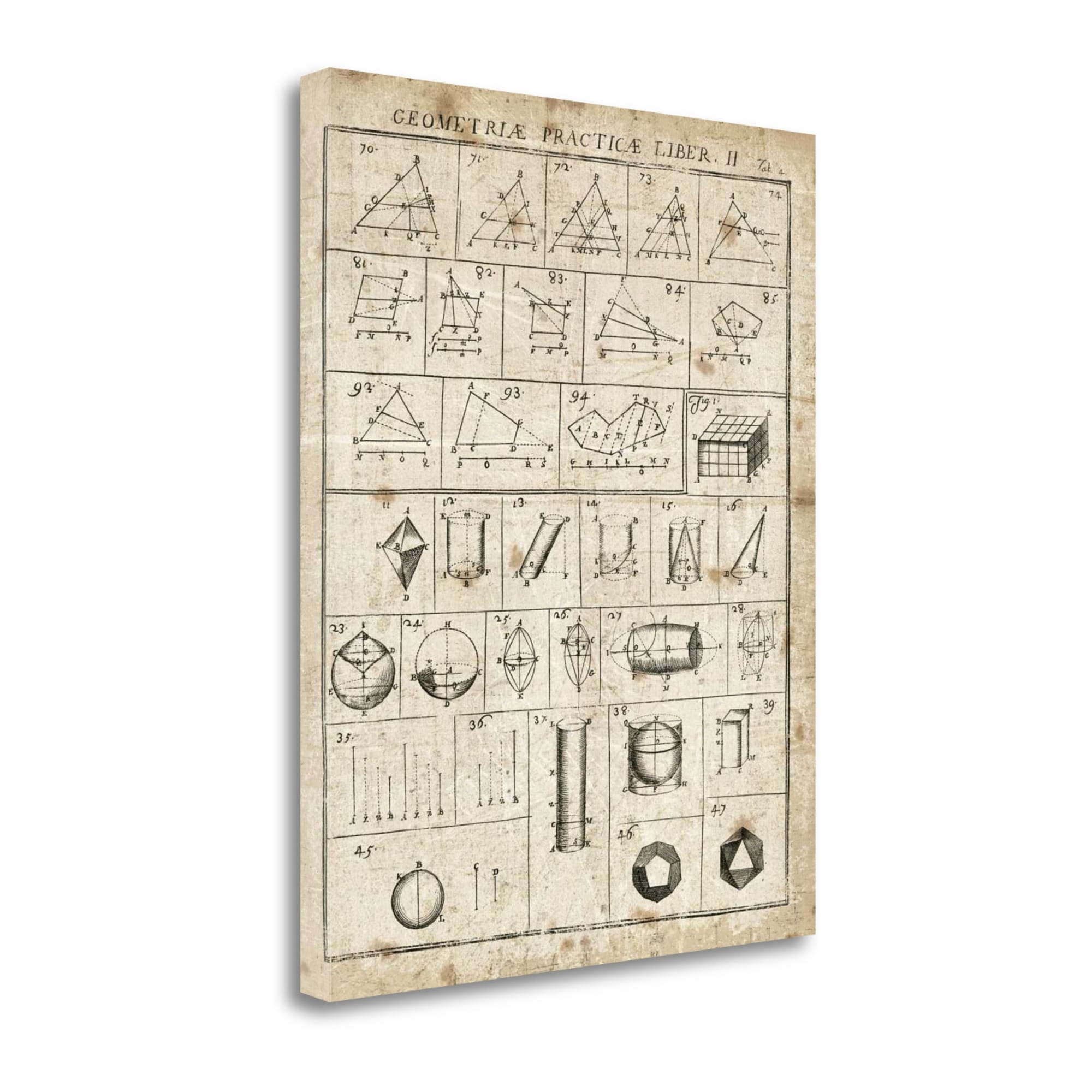 Tangletown Fine Art WA614056-2024C Maps and Blueprints 24-in H x 20-in W Maps Print on Canvas