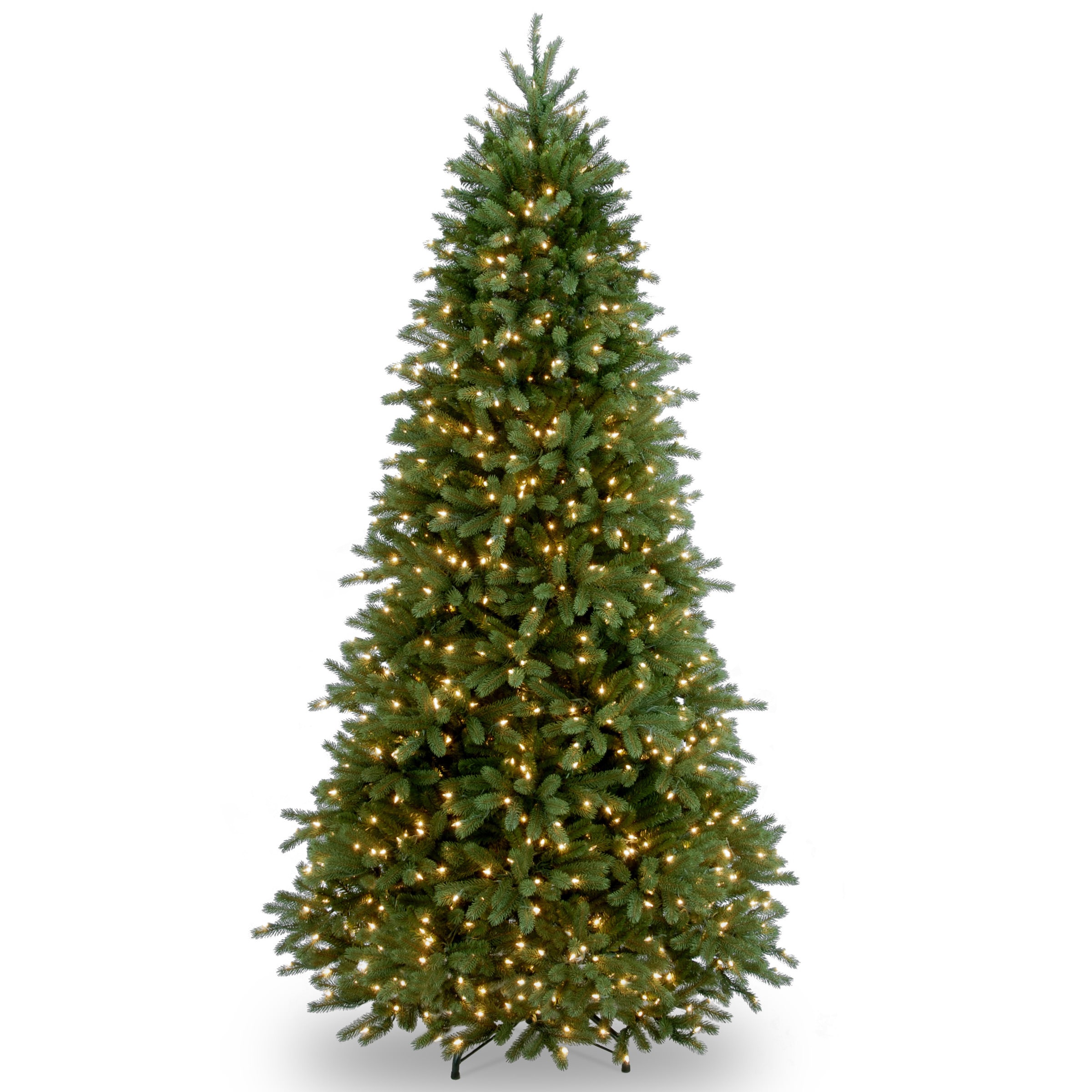 National Tree Company PEJF1-304-65 6.5-Feet Fraser fir Pre-lit Slim Artificial Christmas Tree with Clear Incandescent Lights